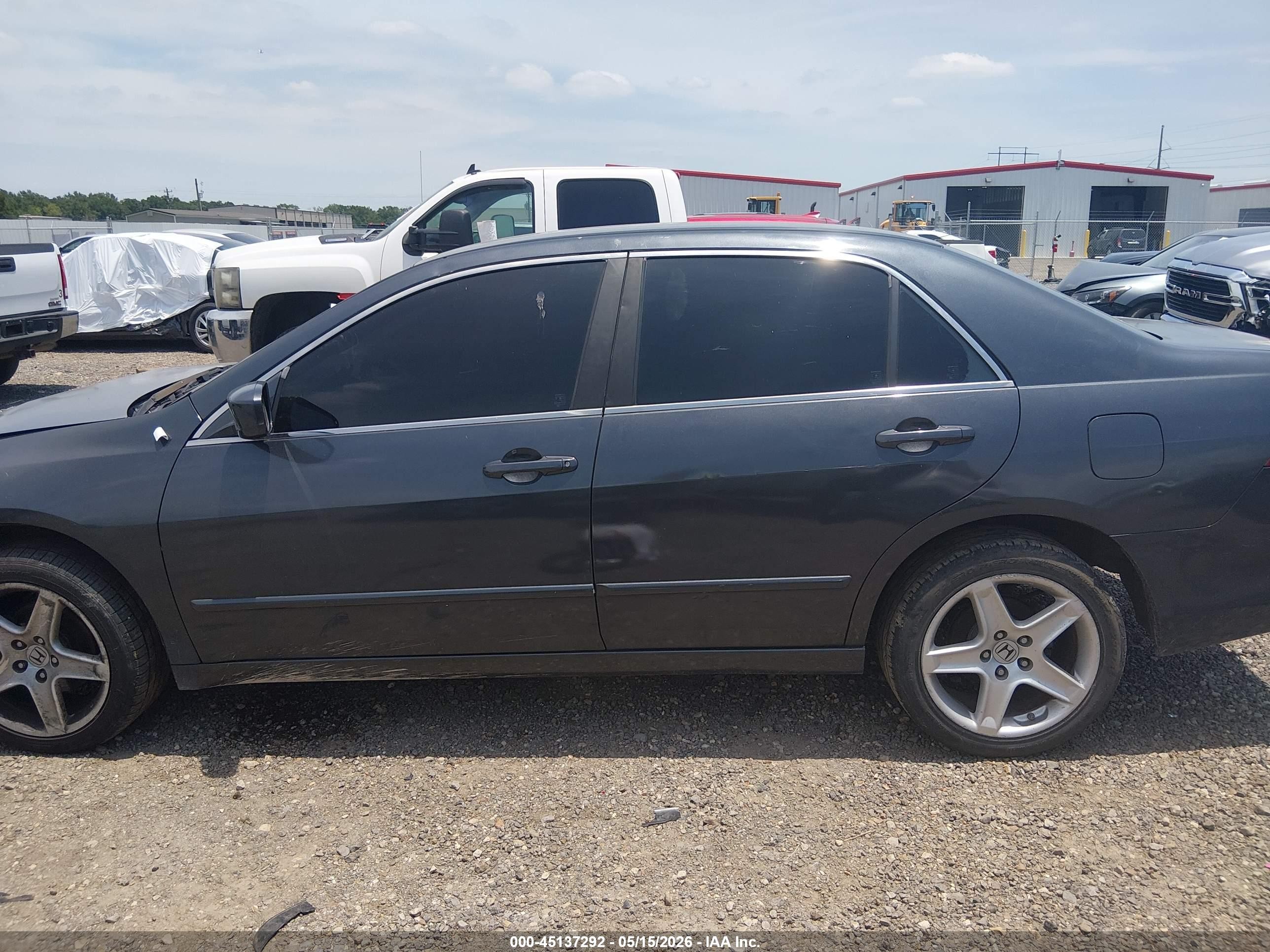 2007 Honda Accord 2.4 Se Gray vin: JHMCM563X7C010655