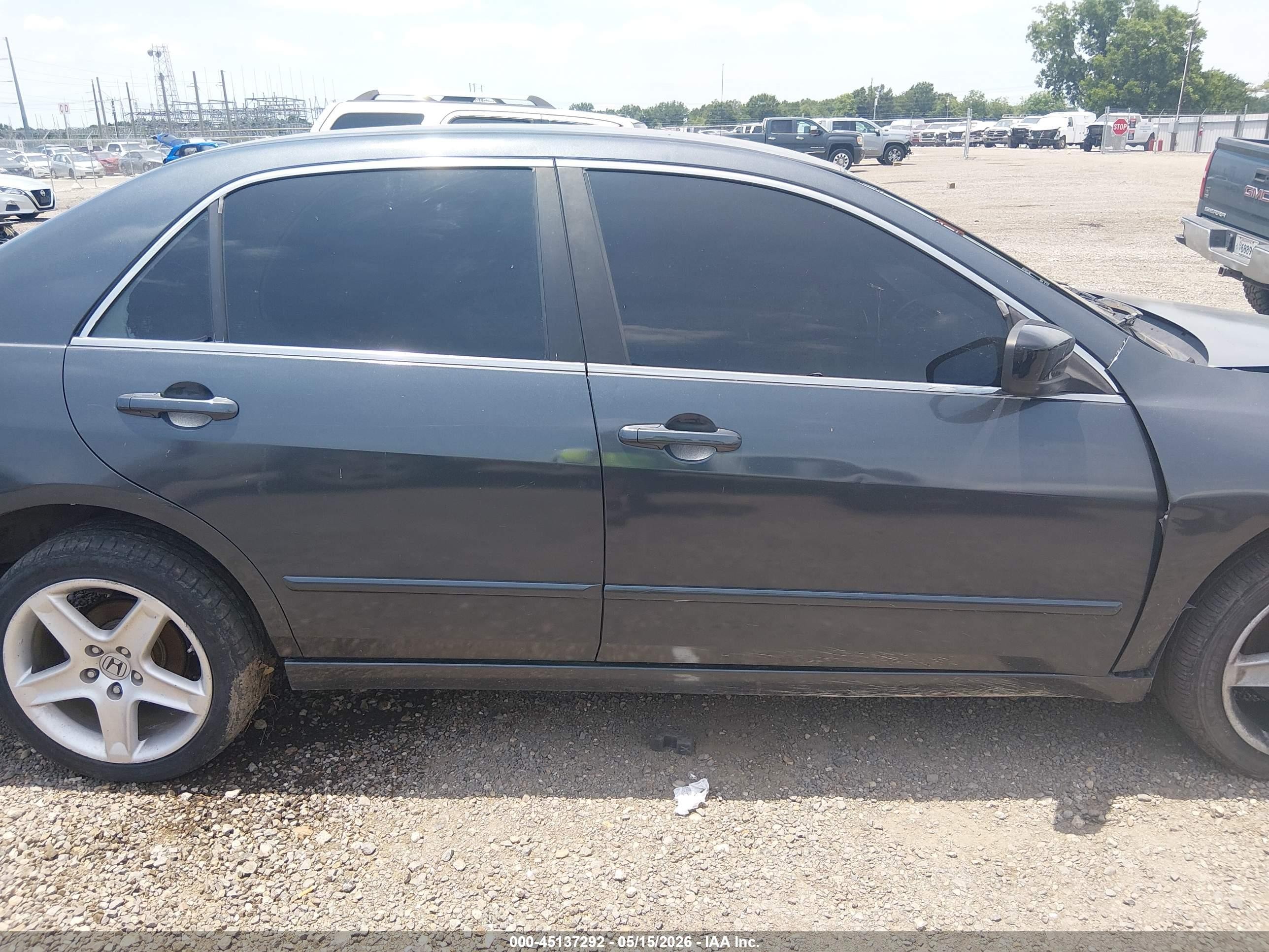 2007 Honda Accord 2.4 Se Gray vin: JHMCM563X7C010655