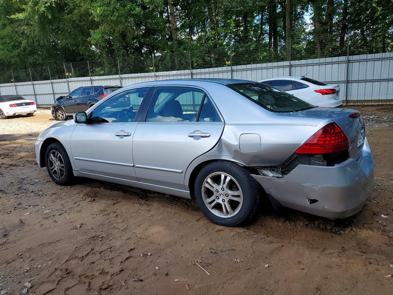 2007 Honda Accord Se Silver vin: JHMCM563X7C014494
