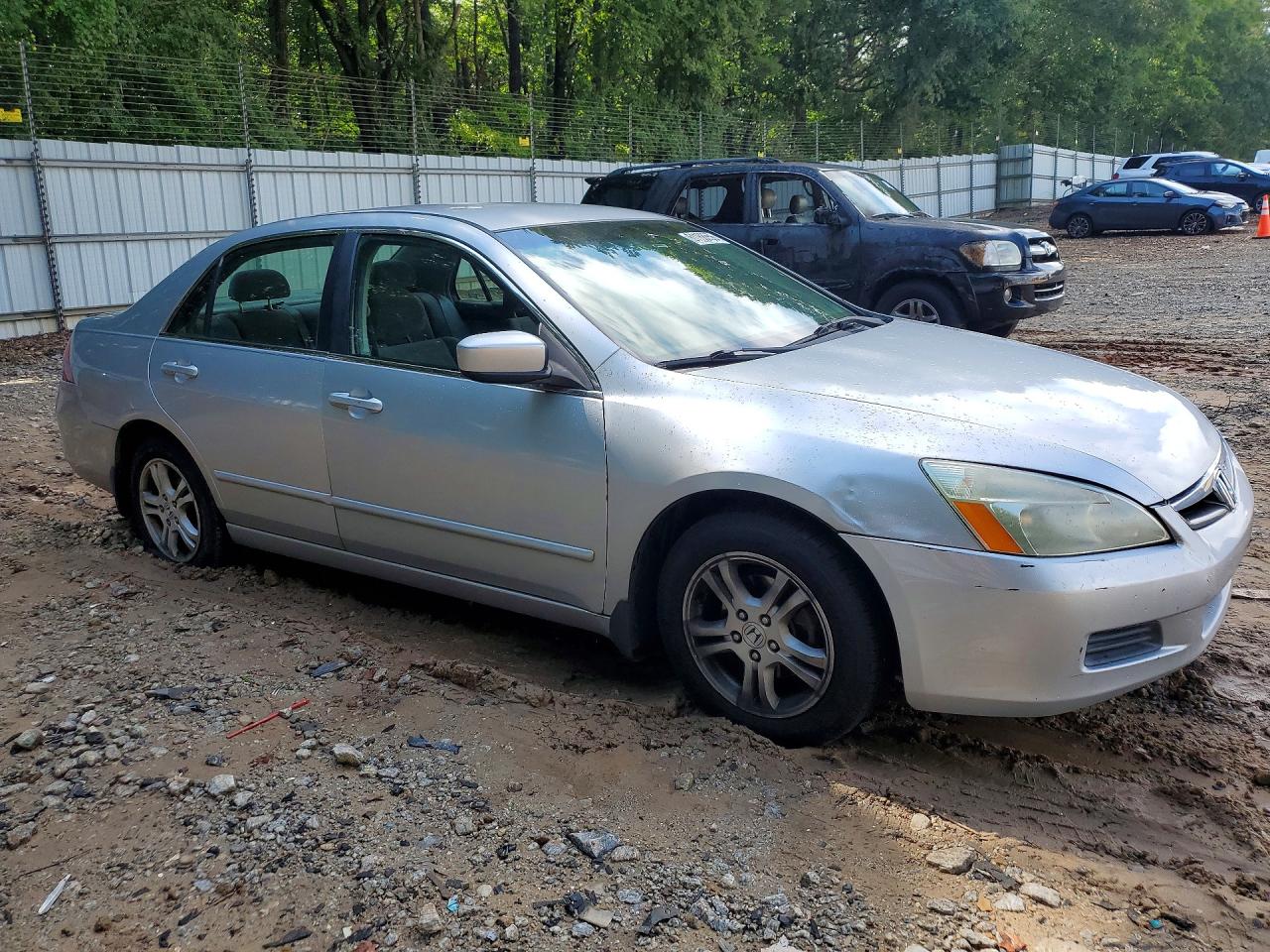2007 Honda Accord Se Silver vin: JHMCM563X7C014494