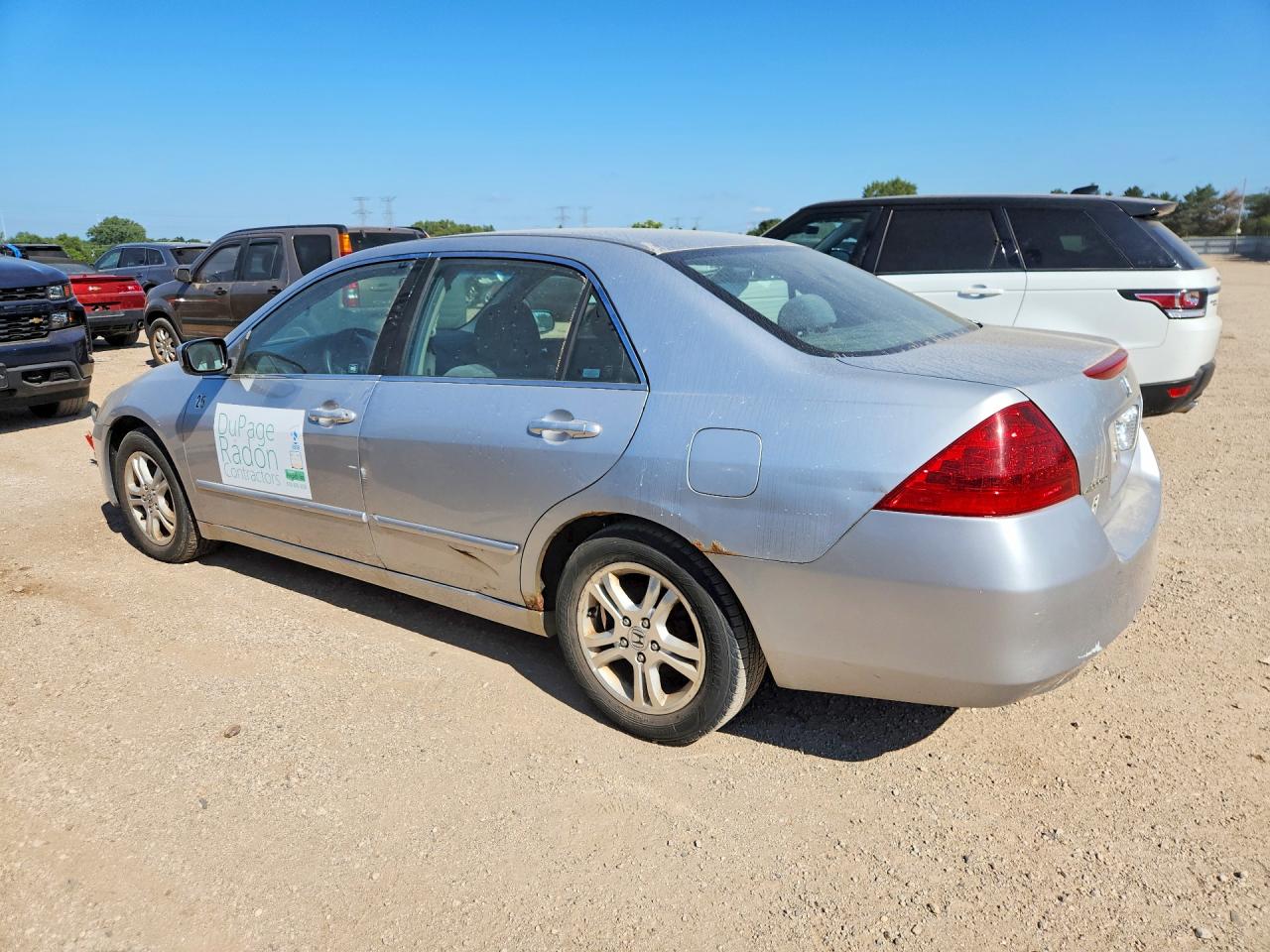 2007 Honda Accord Se Silver vin: JHMCM563X7C019159