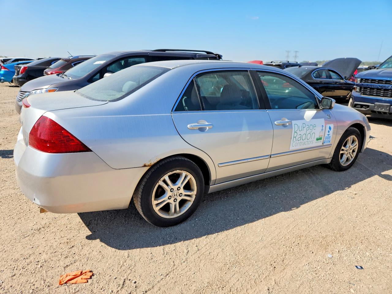2007 Honda Accord Se Silver vin: JHMCM563X7C019159