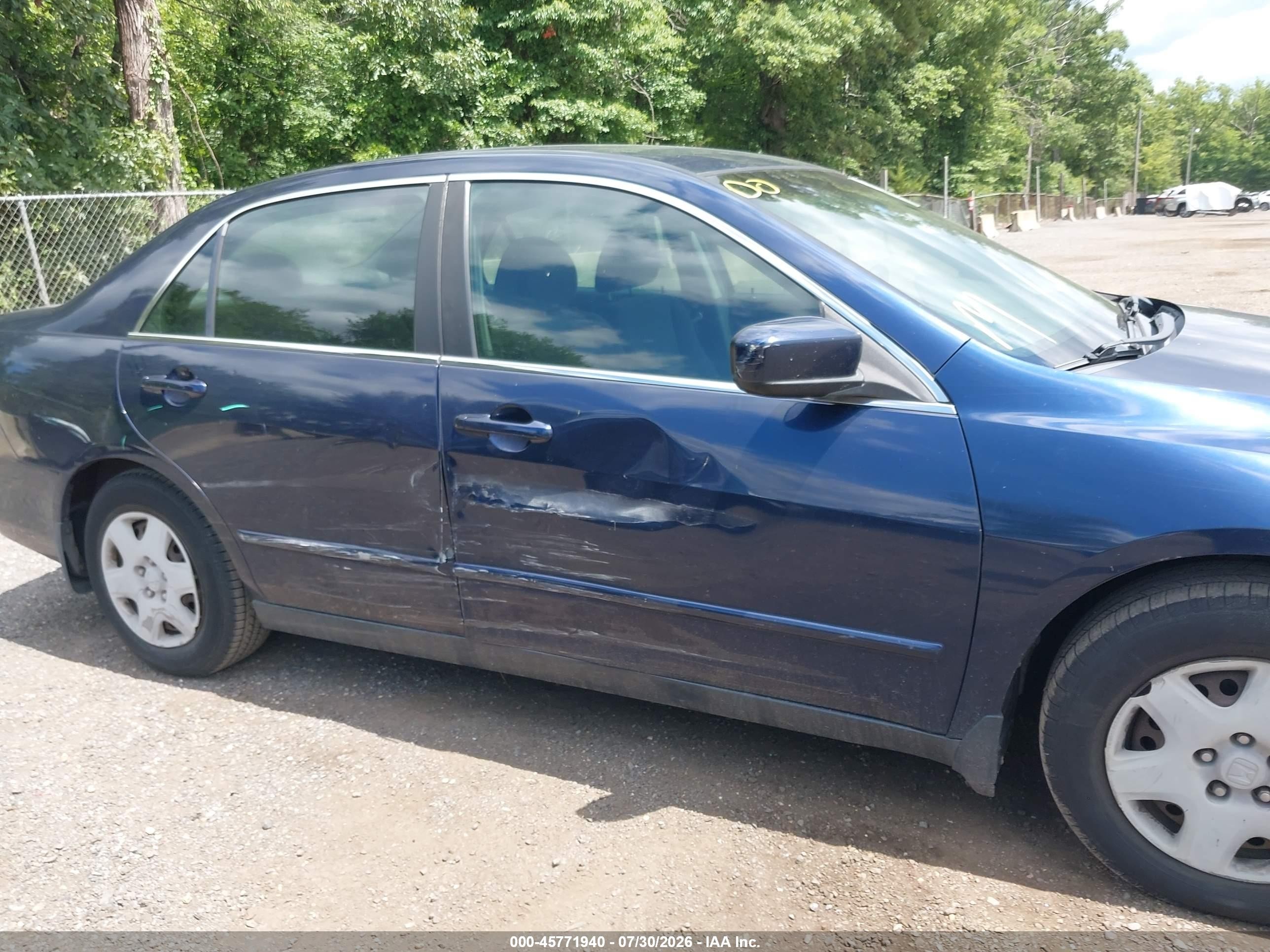2006 Honda Accord 2.4 Lx Blue vin: JHMCM56416C001222