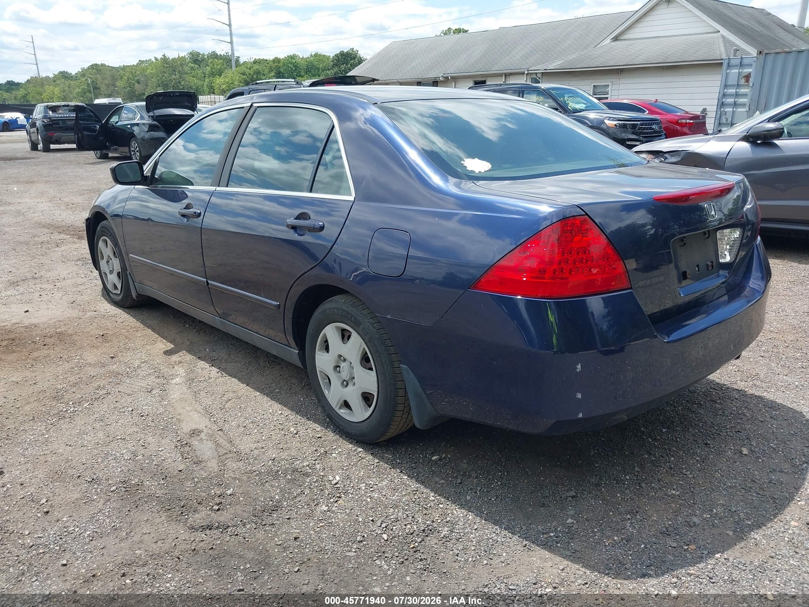 2006 Honda Accord 2.4 Lx Blue vin: JHMCM56416C001222