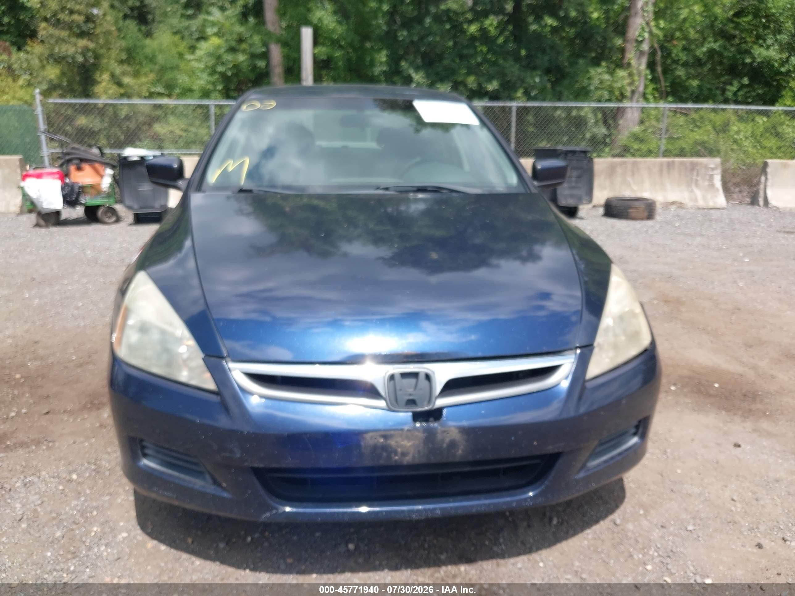 2006 Honda Accord 2.4 Lx Blue vin: JHMCM56416C001222