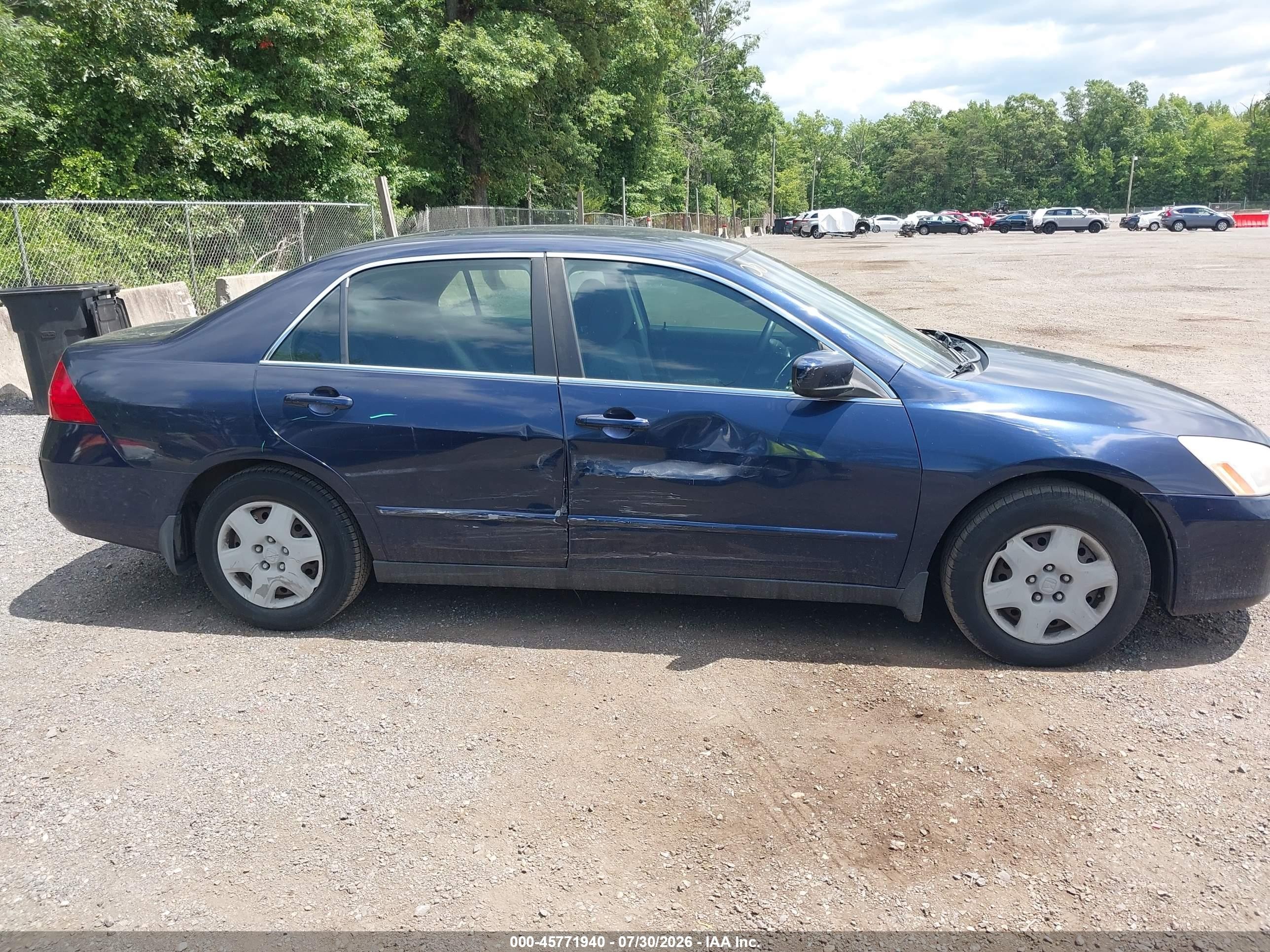 2006 Honda Accord 2.4 Lx Blue vin: JHMCM56416C001222