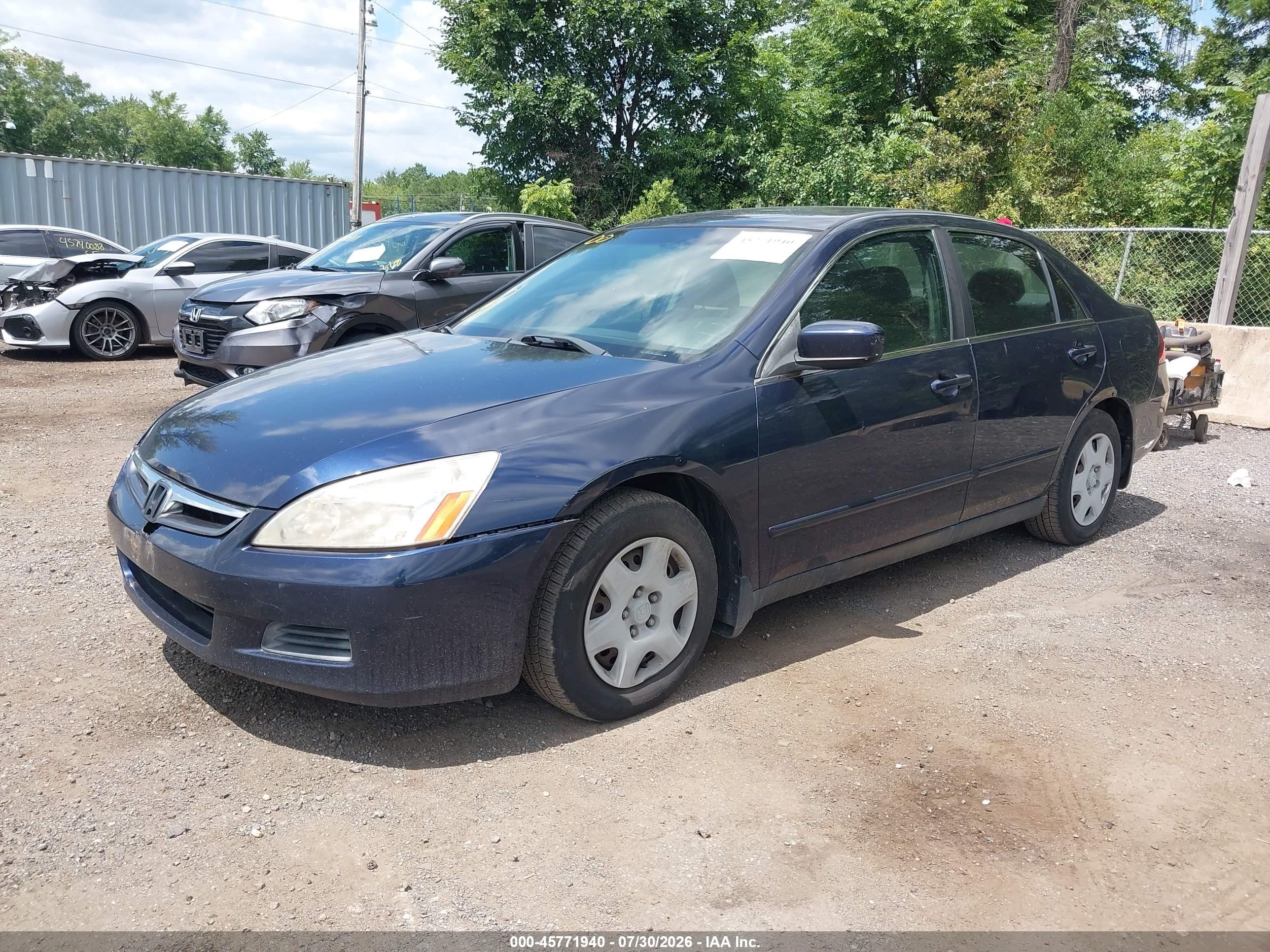 2006 Honda Accord 2.4 Lx Blue vin: JHMCM56416C001222