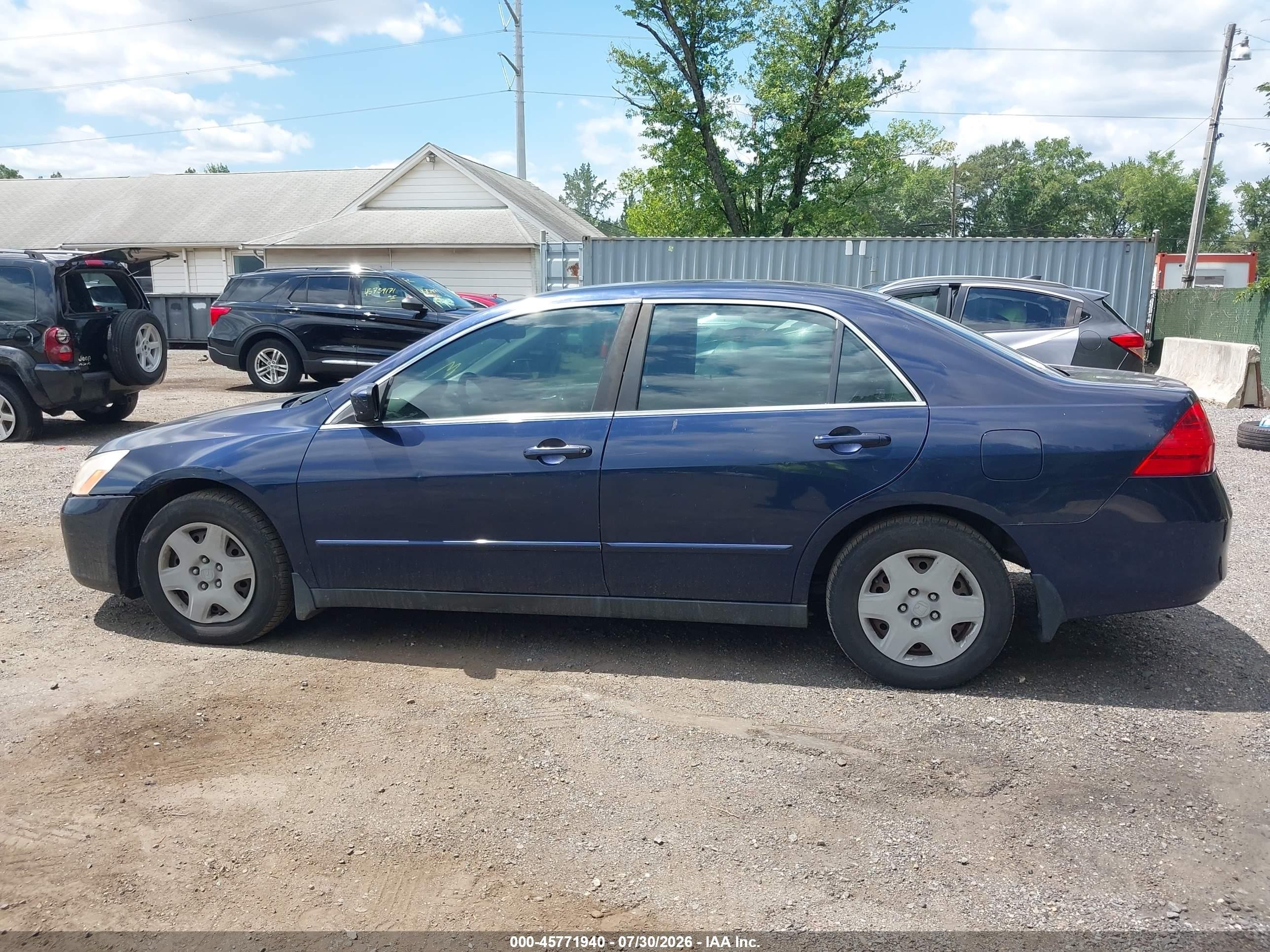 2006 Honda Accord 2.4 Lx Blue vin: JHMCM56416C001222