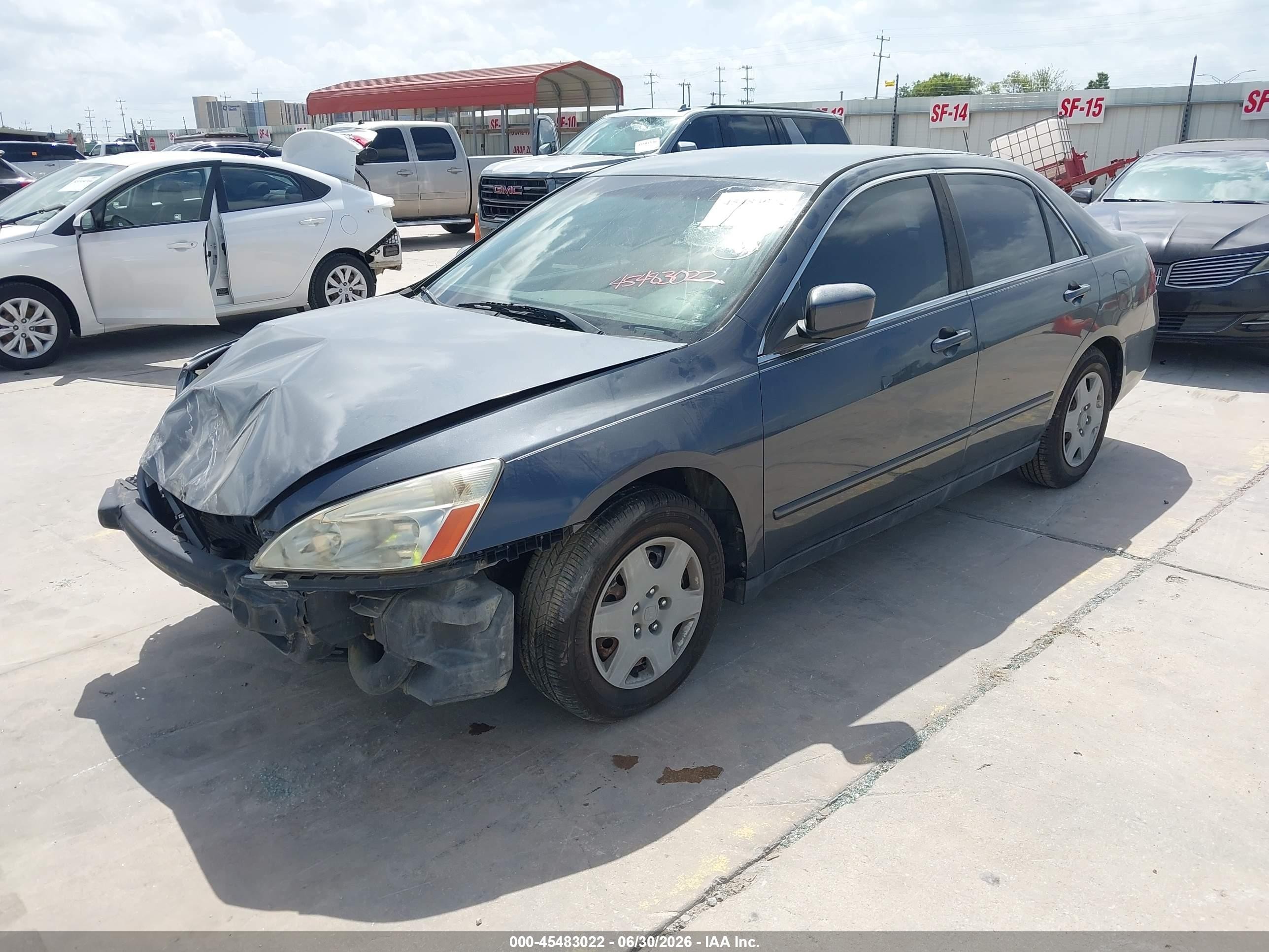 2006 Honda Accord 2.4 Lx Blue vin: JHMCM56416C002578