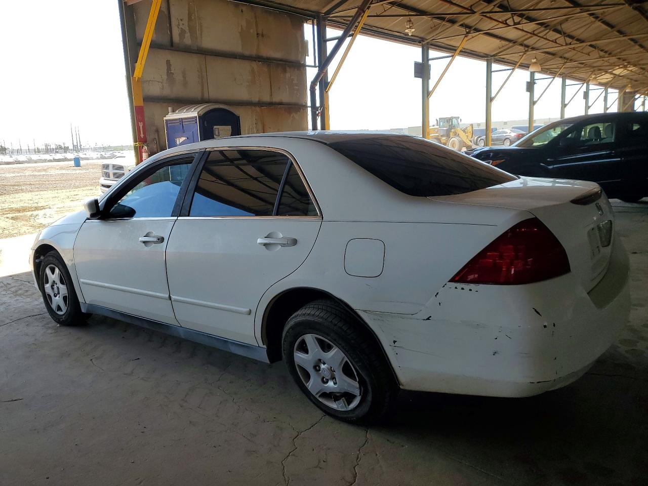 2007 Honda Accord Lx White vin: JHMCM56427C003496