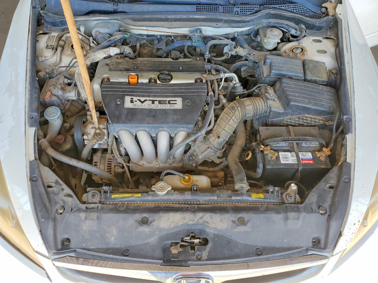 2007 Honda Accord Lx White vin: JHMCM56427C003496