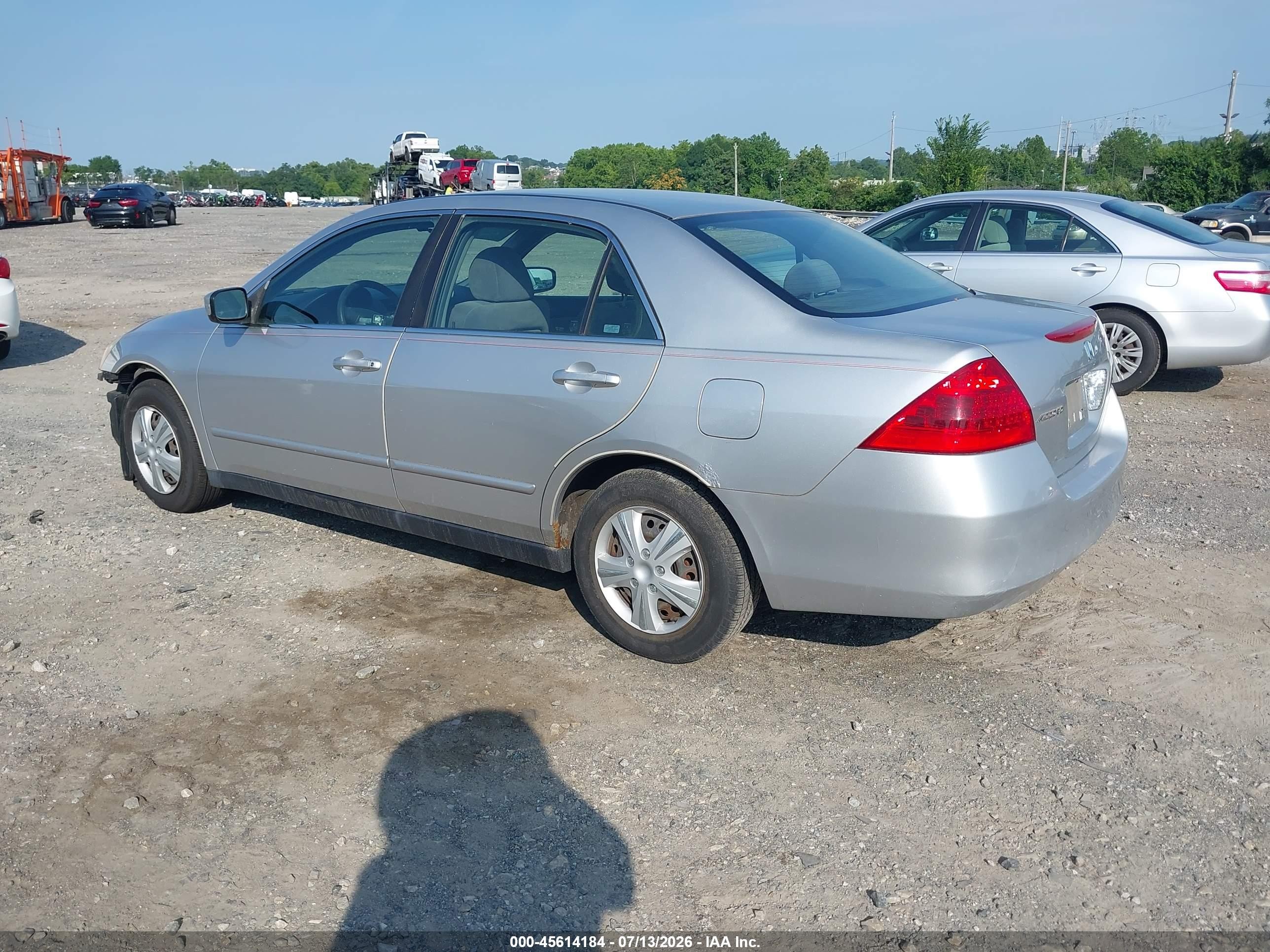 2007 Honda Accord 2.4 Lx Silver vin: JHMCM56427C016880