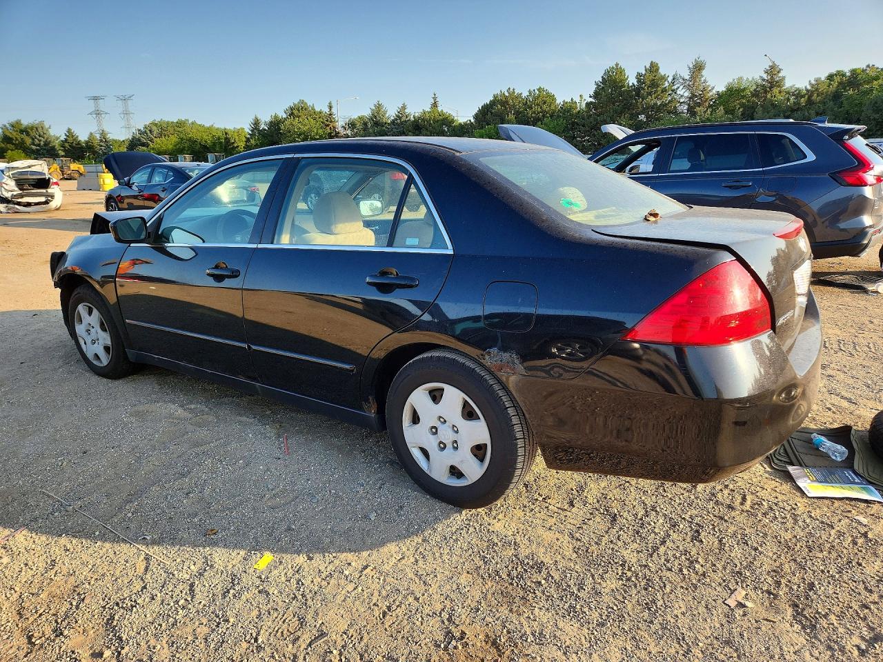 2007 Honda Accord Lx Black vin: JHMCM56427C017219