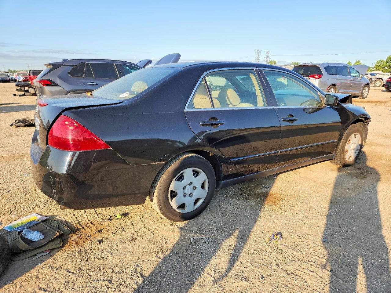 2007 Honda Accord Lx Black vin: JHMCM56427C017219