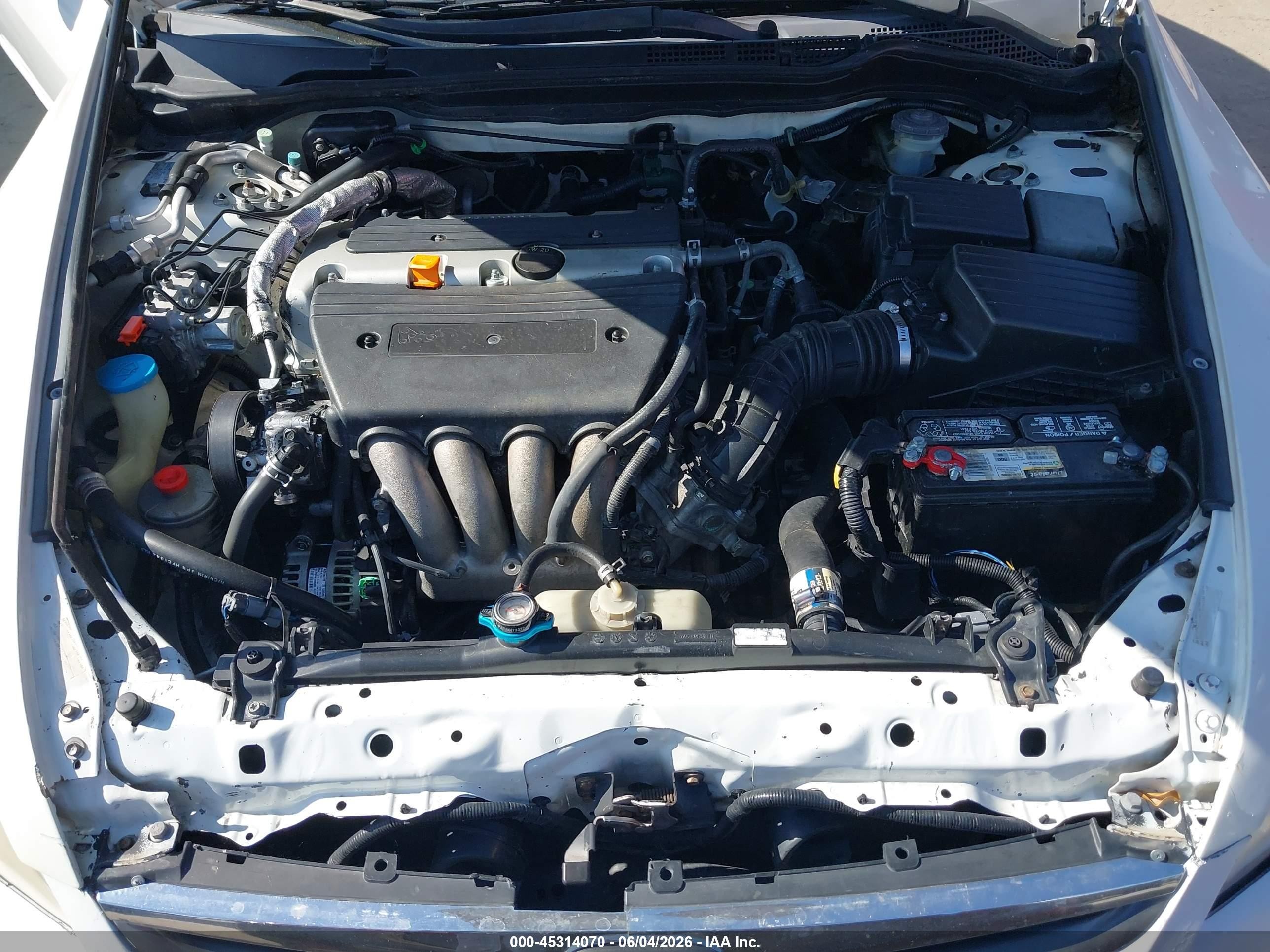 2006 Honda Accord 2.4 Lx White vin: JHMCM56436C004249