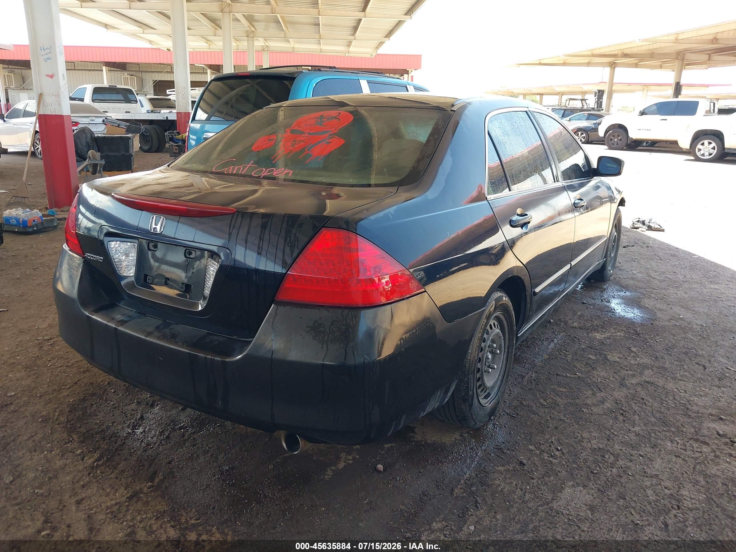 2006 Honda Accord 2.4 Lx Black vin: JHMCM56476C010393