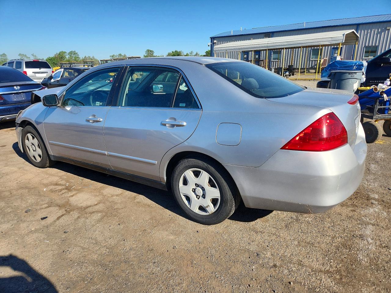 2007 Honda Accord Lx Silver vin: JHMCM56497C016486