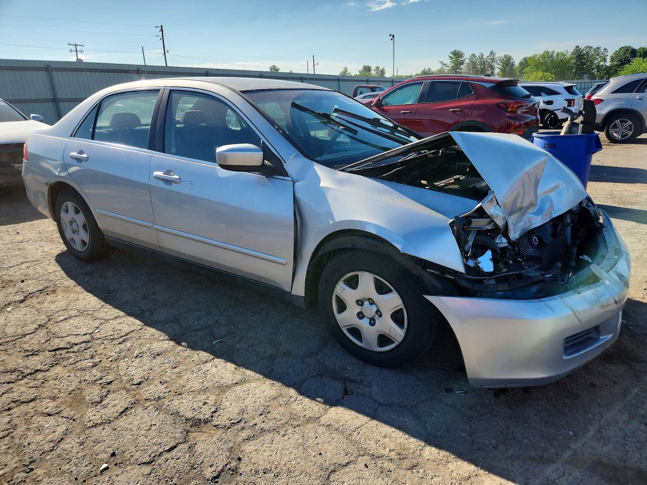 2007 Honda Accord Lx Silver vin: JHMCM56497C016486