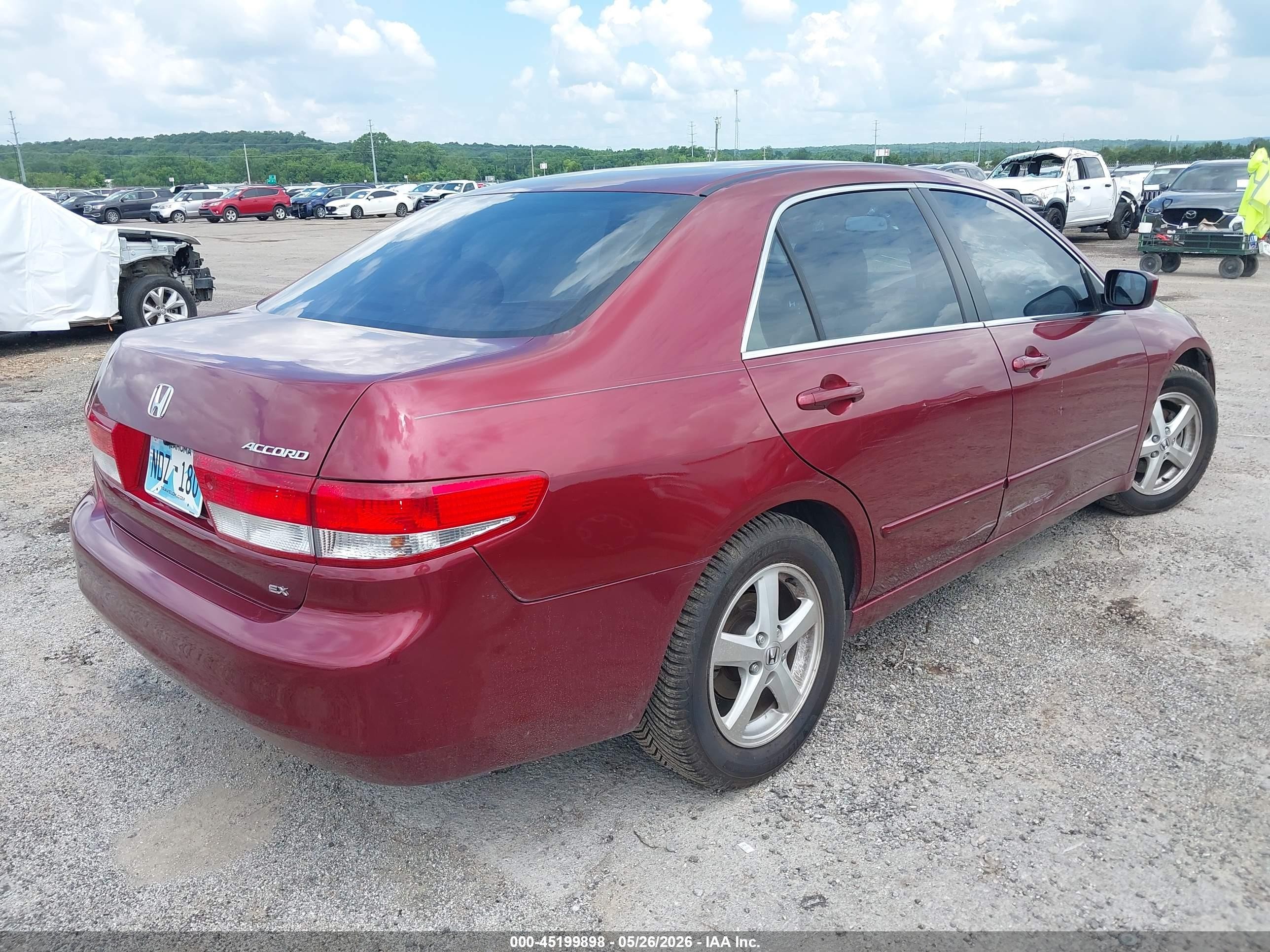 2003 Honda Accord 2.4 Ex Maroon vin: JHMCM56613C005526