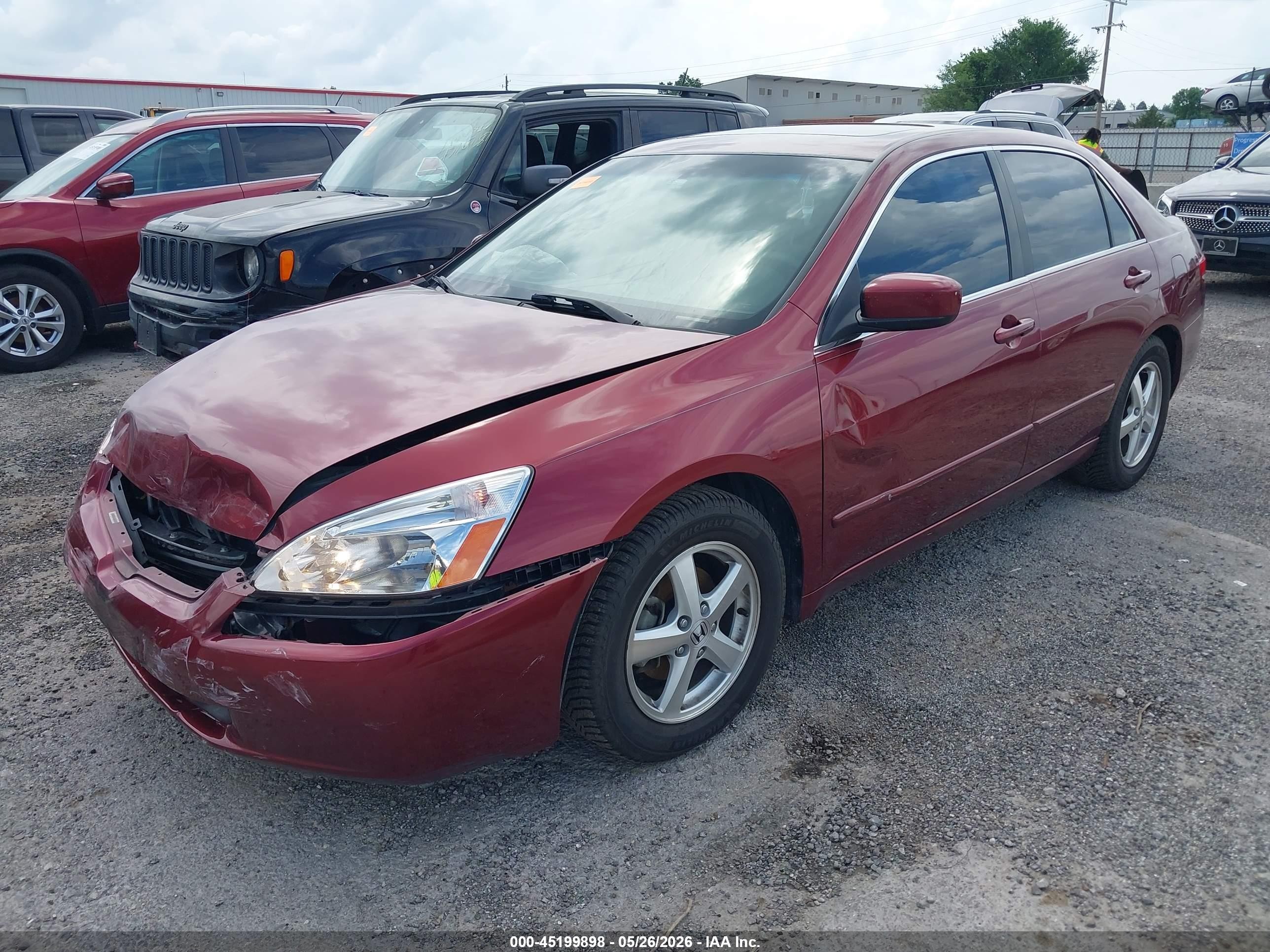 2003 Honda Accord 2.4 Ex Maroon vin: JHMCM56613C005526