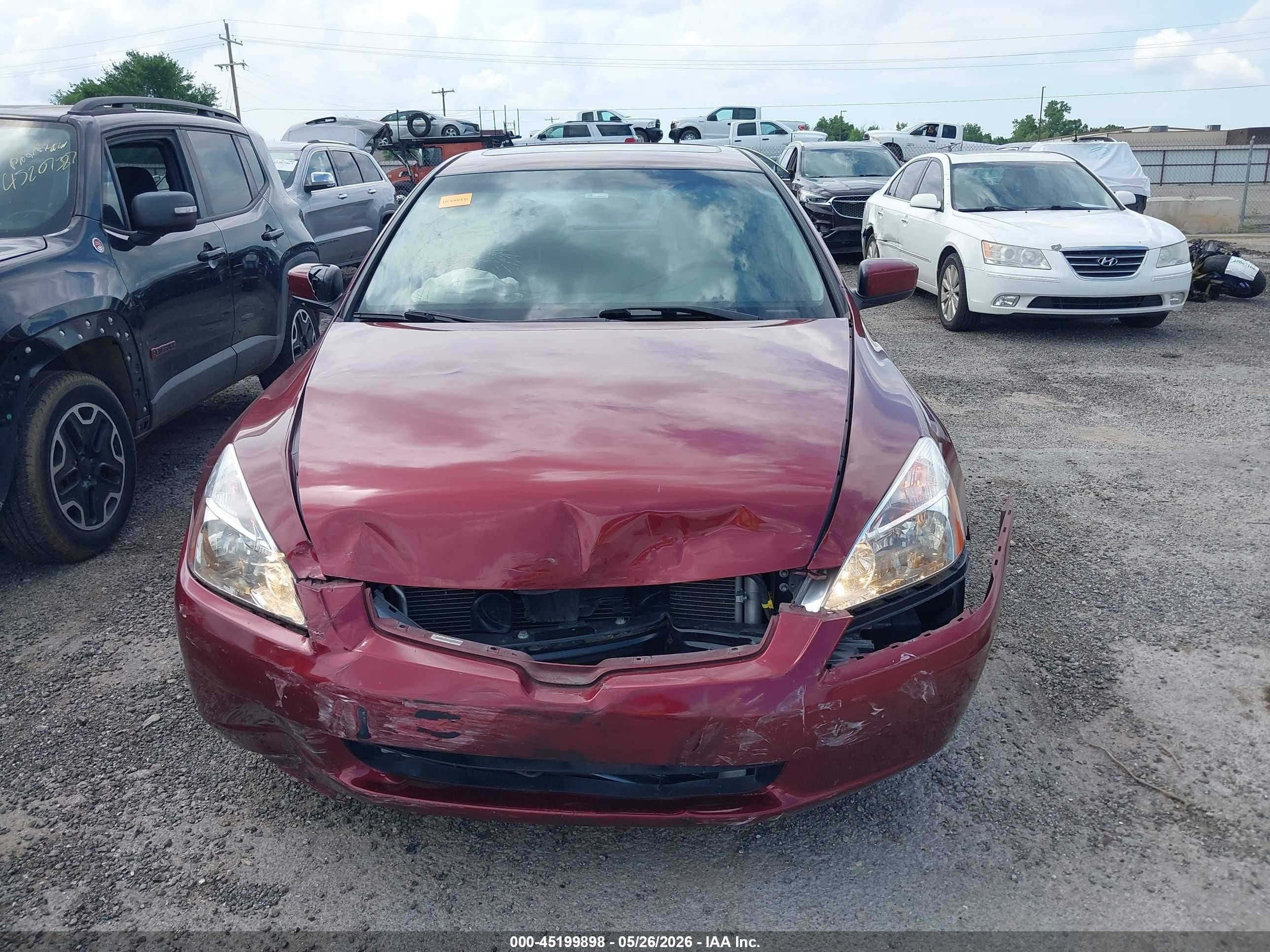 2003 Honda Accord 2.4 Ex Maroon vin: JHMCM56613C005526