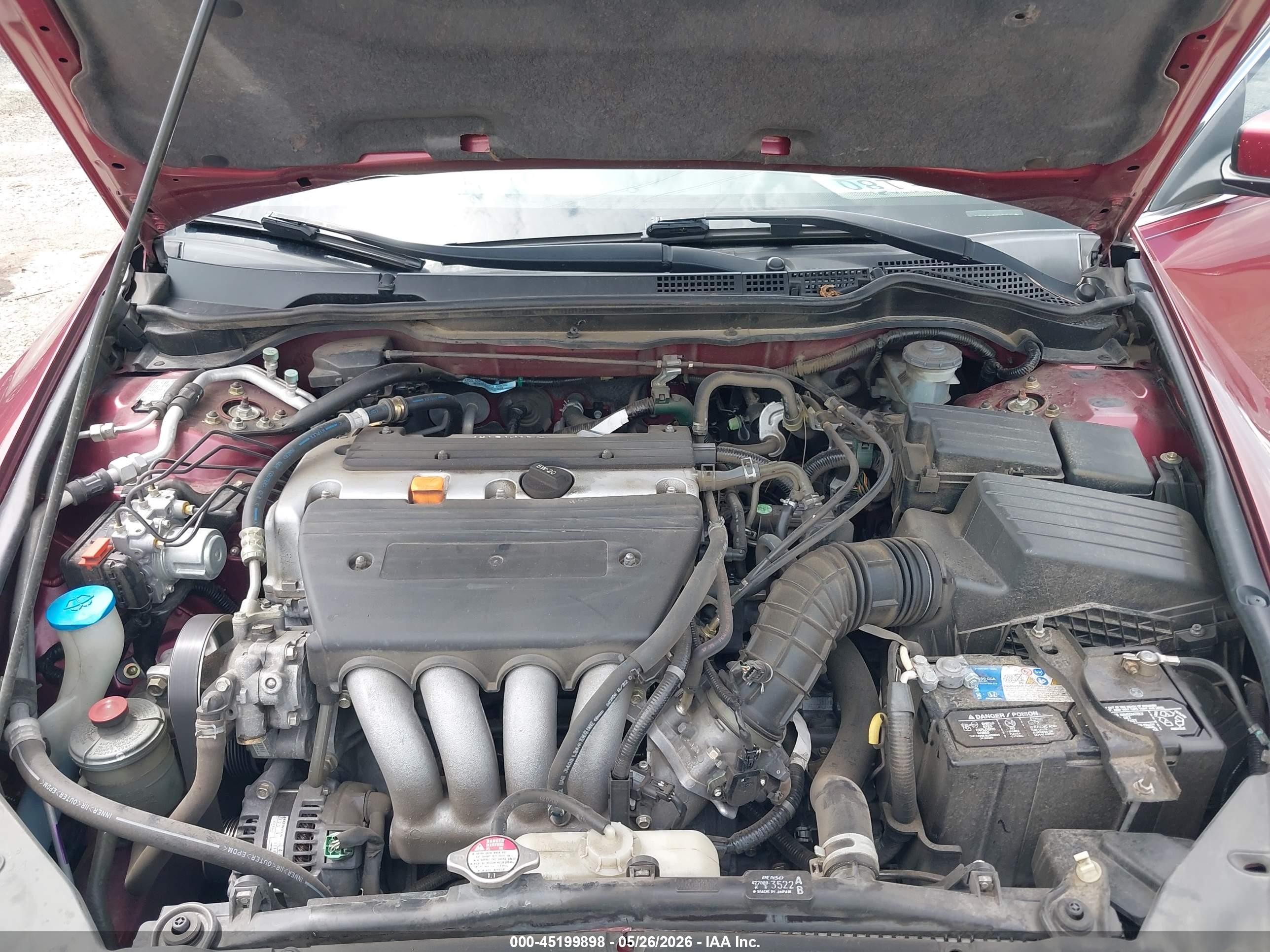 2003 Honda Accord 2.4 Ex Maroon vin: JHMCM56613C005526