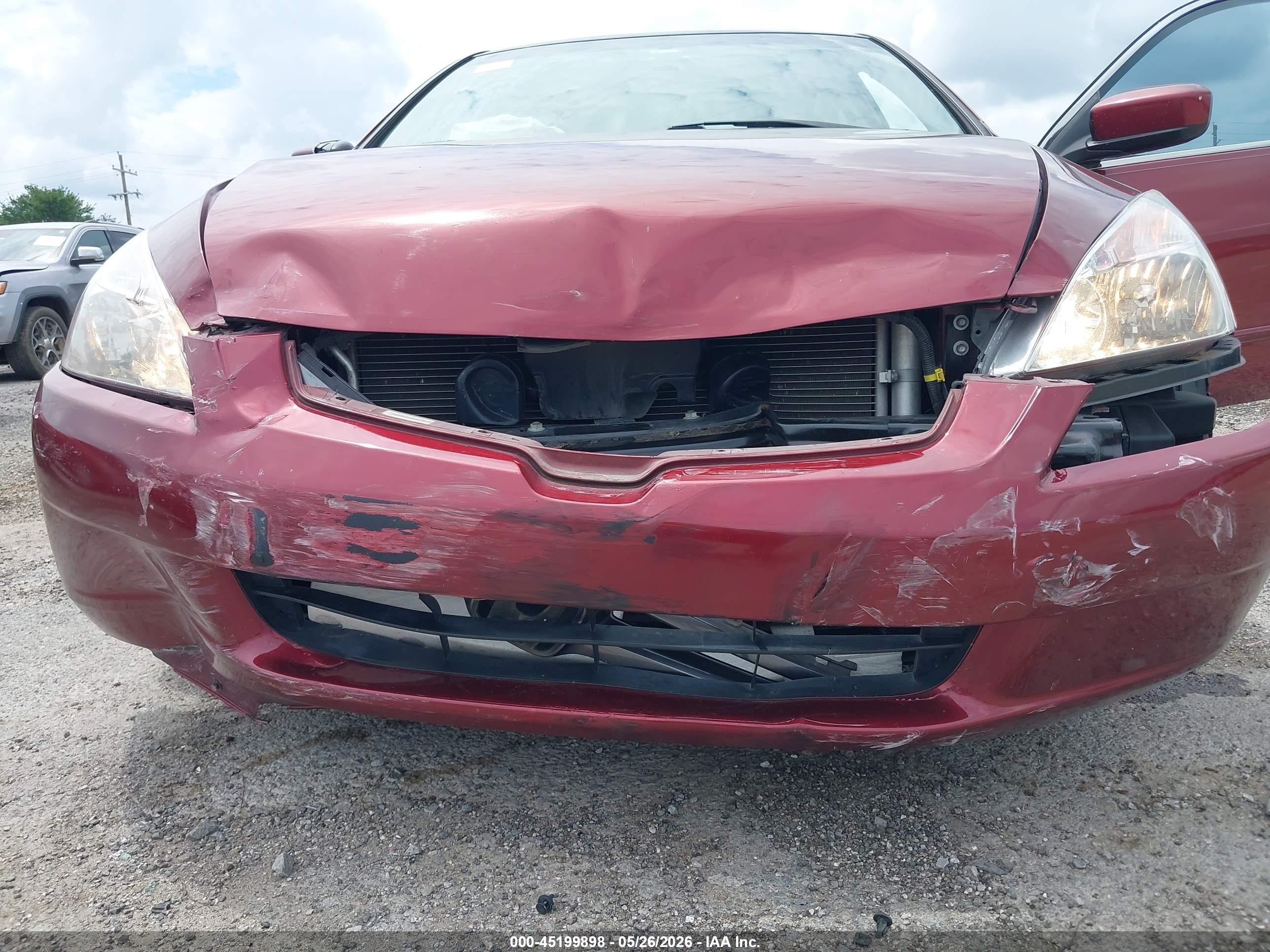 2003 Honda Accord 2.4 Ex Maroon vin: JHMCM56613C005526