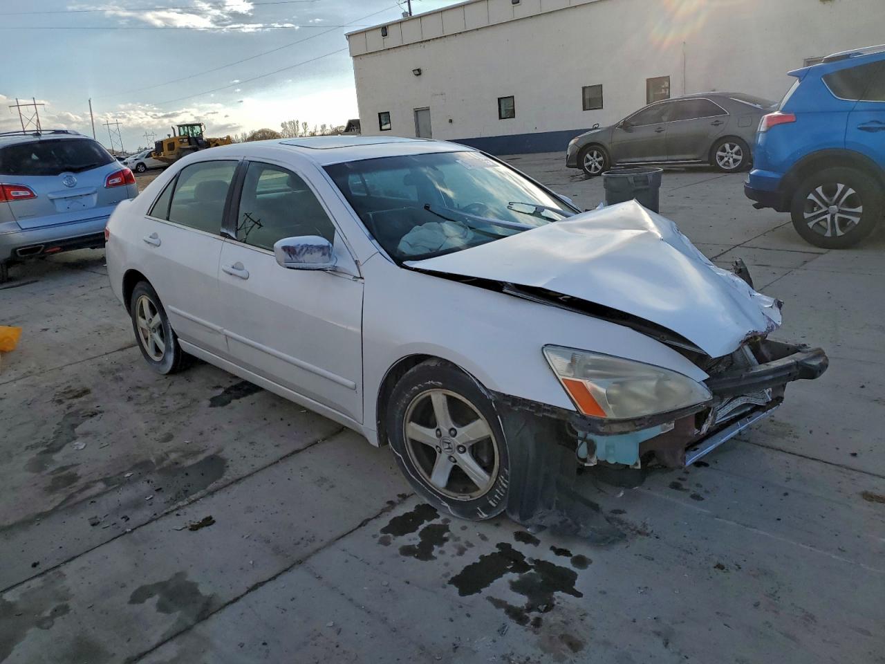 2003 Honda Accord Ex White vin: JHMCM56613C051096