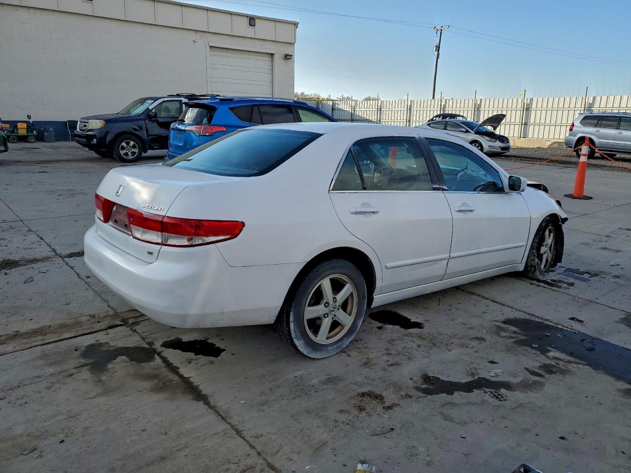 2003 Honda Accord Ex White vin: JHMCM56613C051096