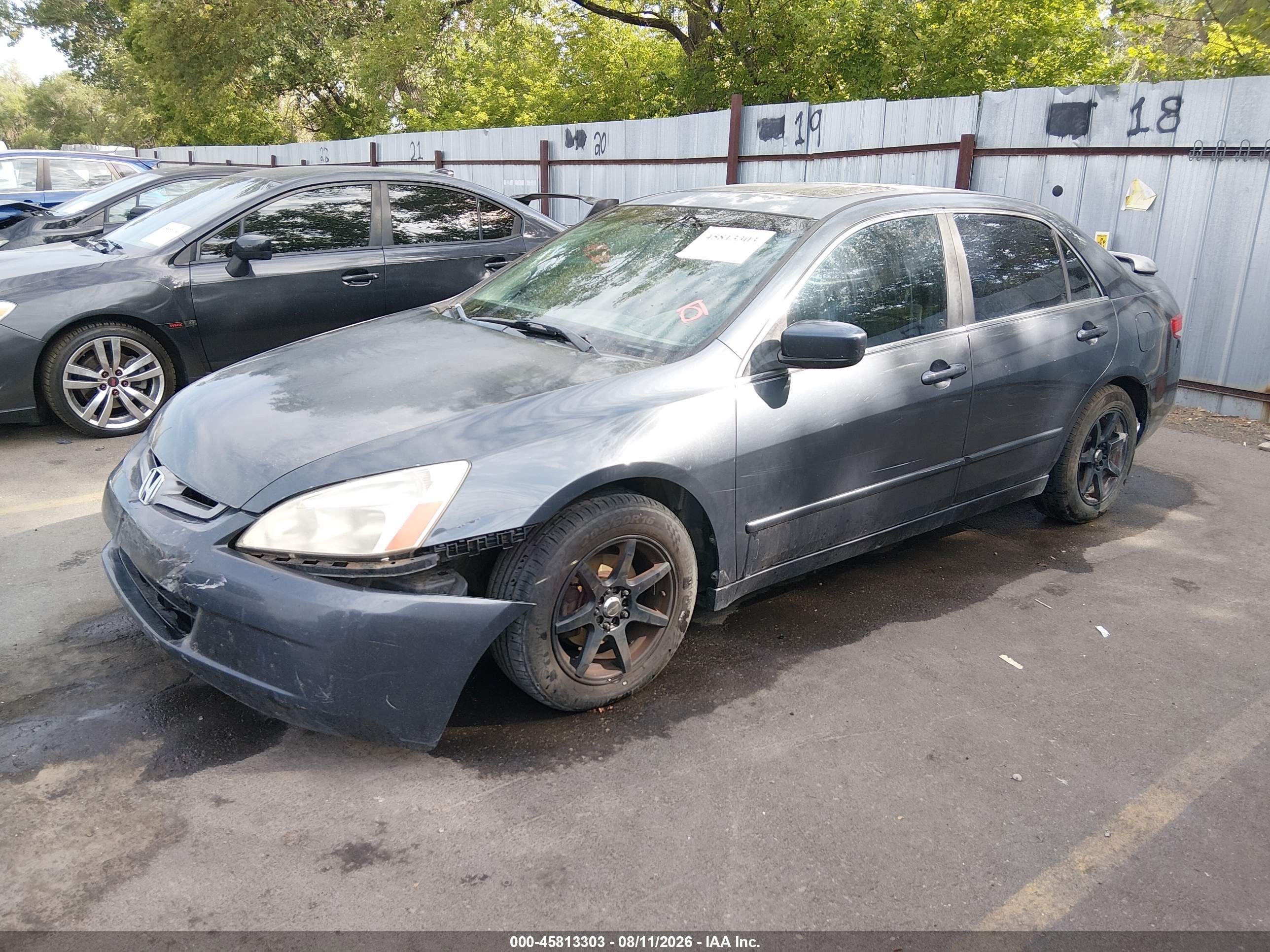 2003 Honda Accord 2.4 Ex Серый vin: JHMCM56613C070229