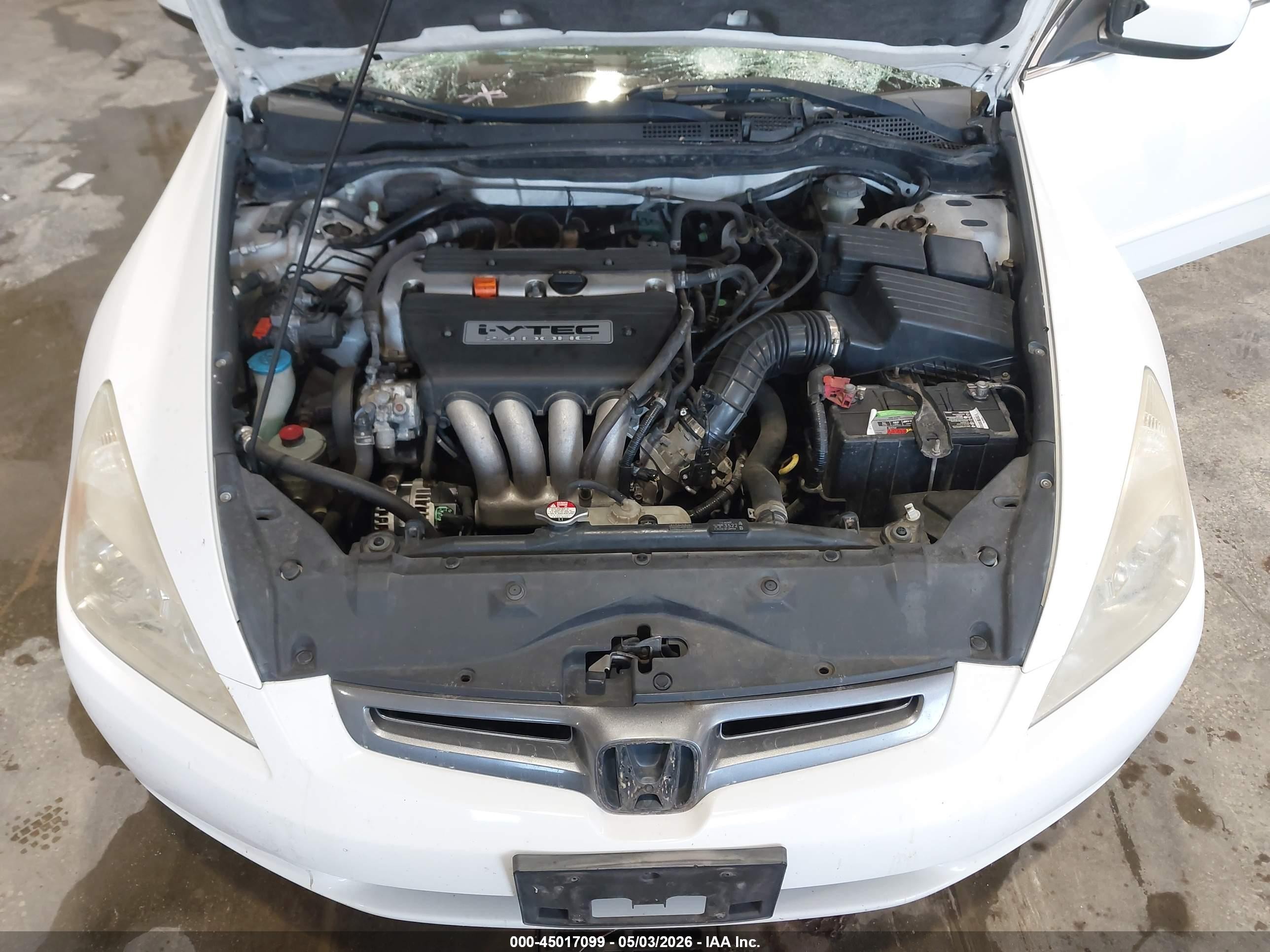 2003 Honda Accord 2.4 Ex White vin: JHMCM56623C051060