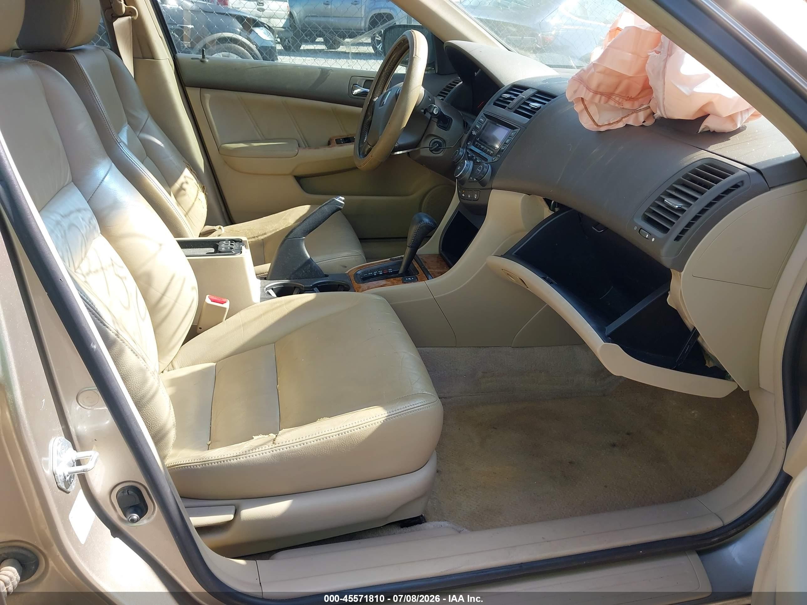 2003 Honda Accord Sdn Ex Желто-коричневый vin: JHMCM56633C015040