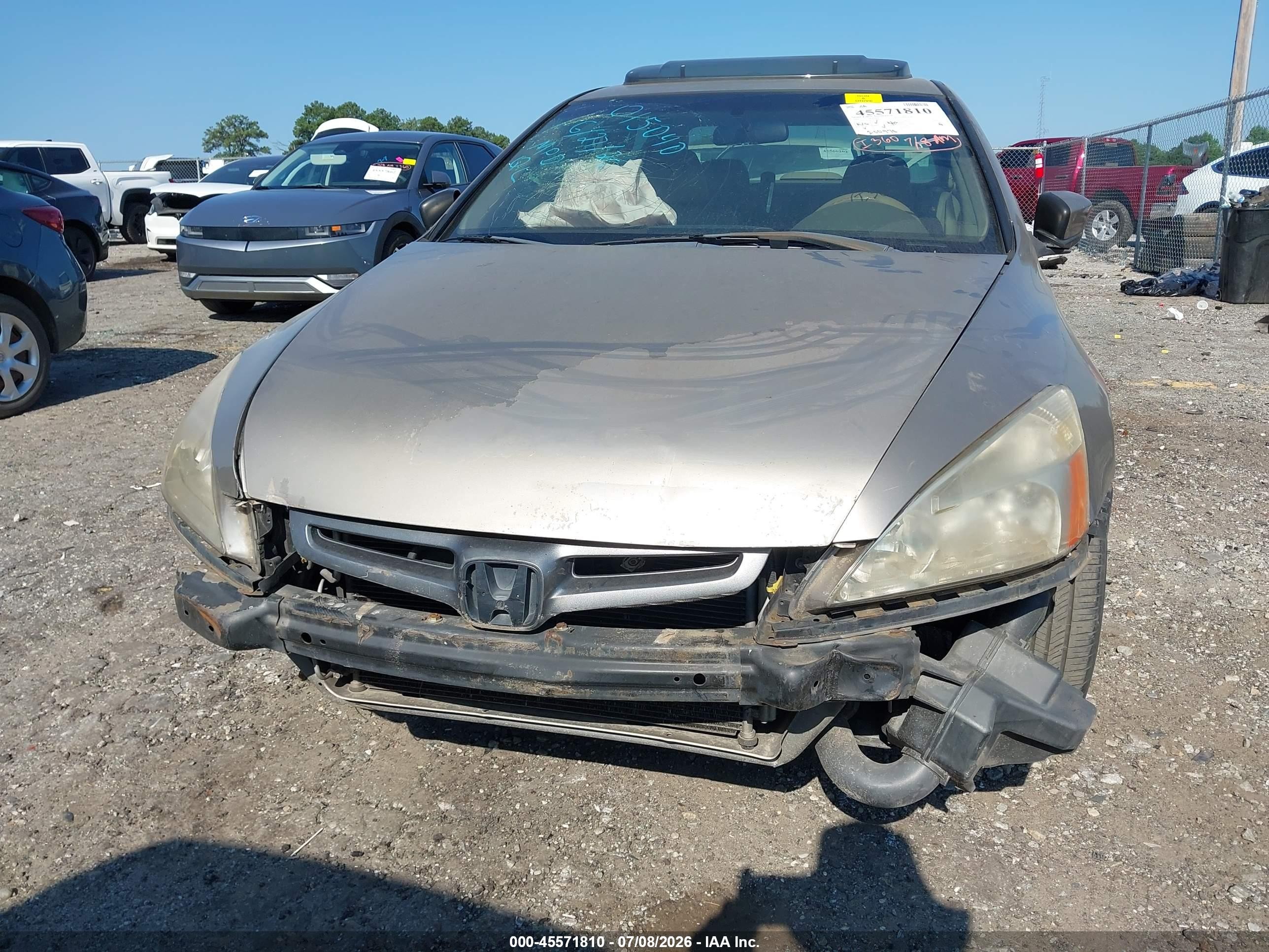2003 Honda Accord Sdn Ex Желто-коричневый vin: JHMCM56633C015040