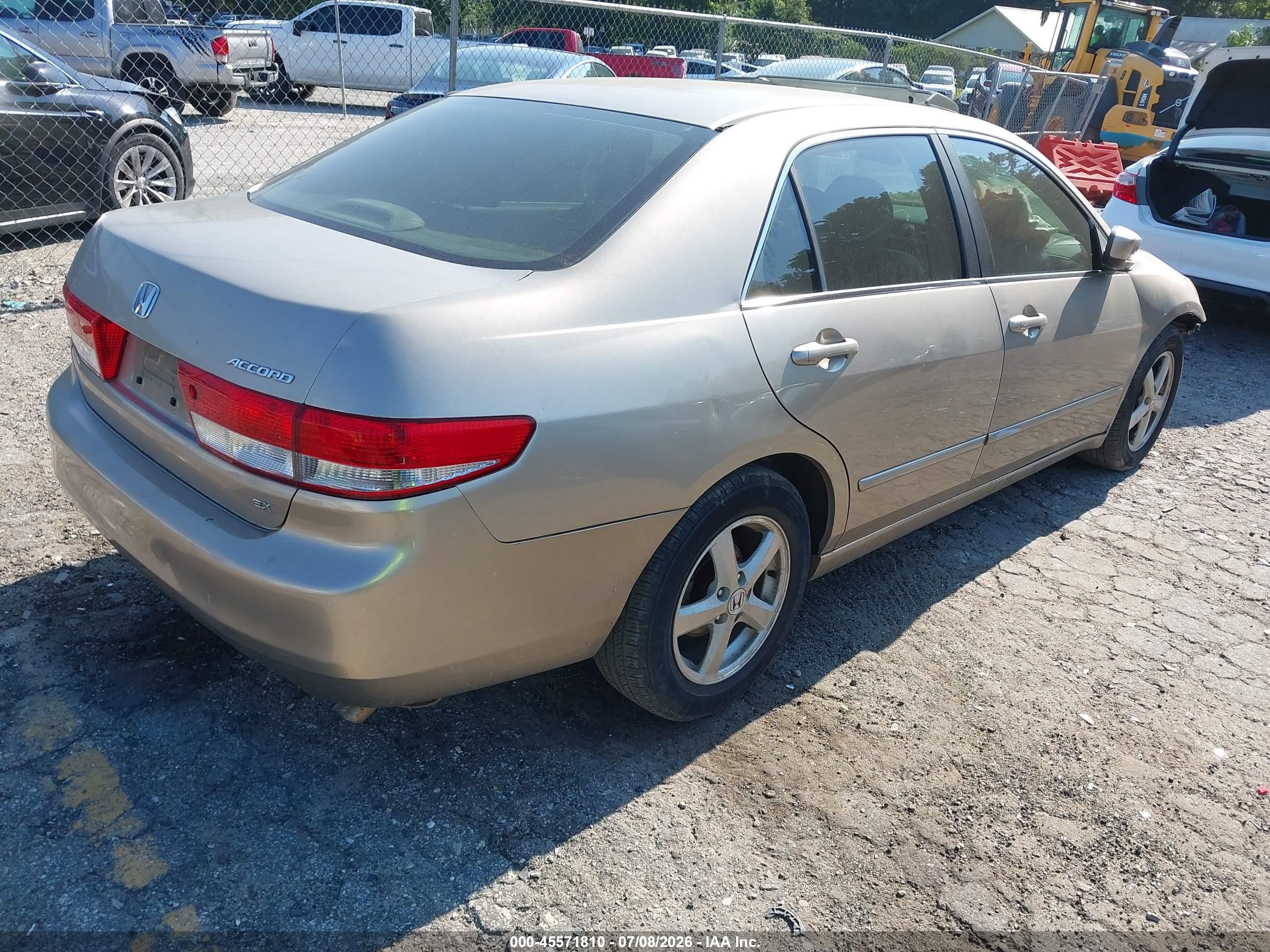 2003 Honda Accord Sdn Ex Желто-коричневый vin: JHMCM56633C015040