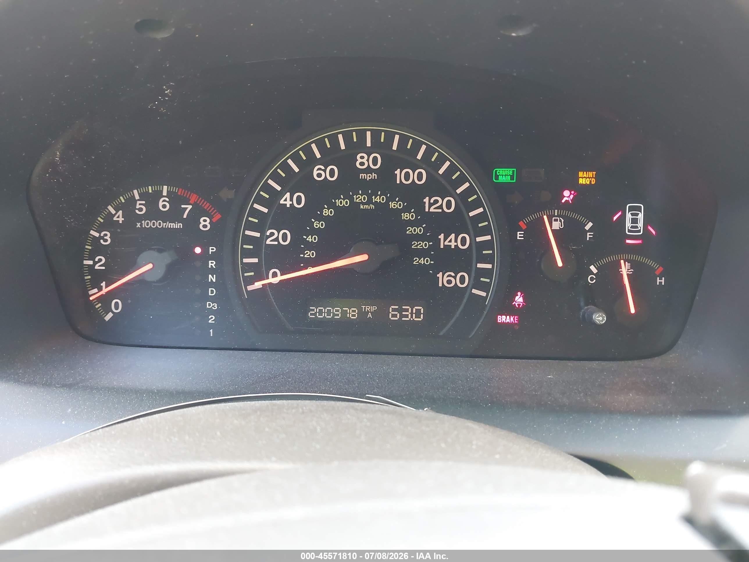 2003 Honda Accord Sdn Ex Желто-коричневый vin: JHMCM56633C015040