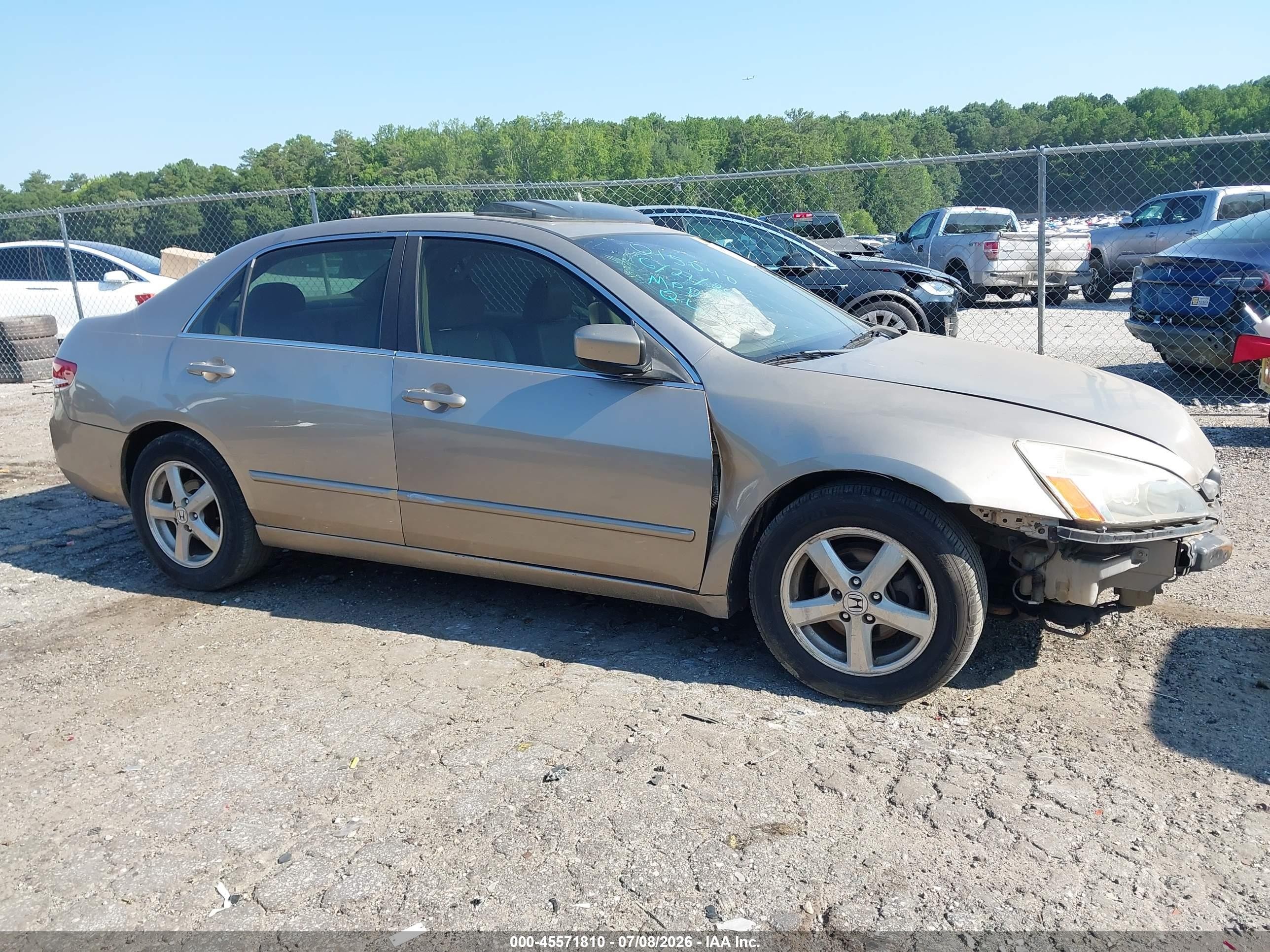 2003 Honda Accord Sdn Ex Желто-коричневый vin: JHMCM56633C015040