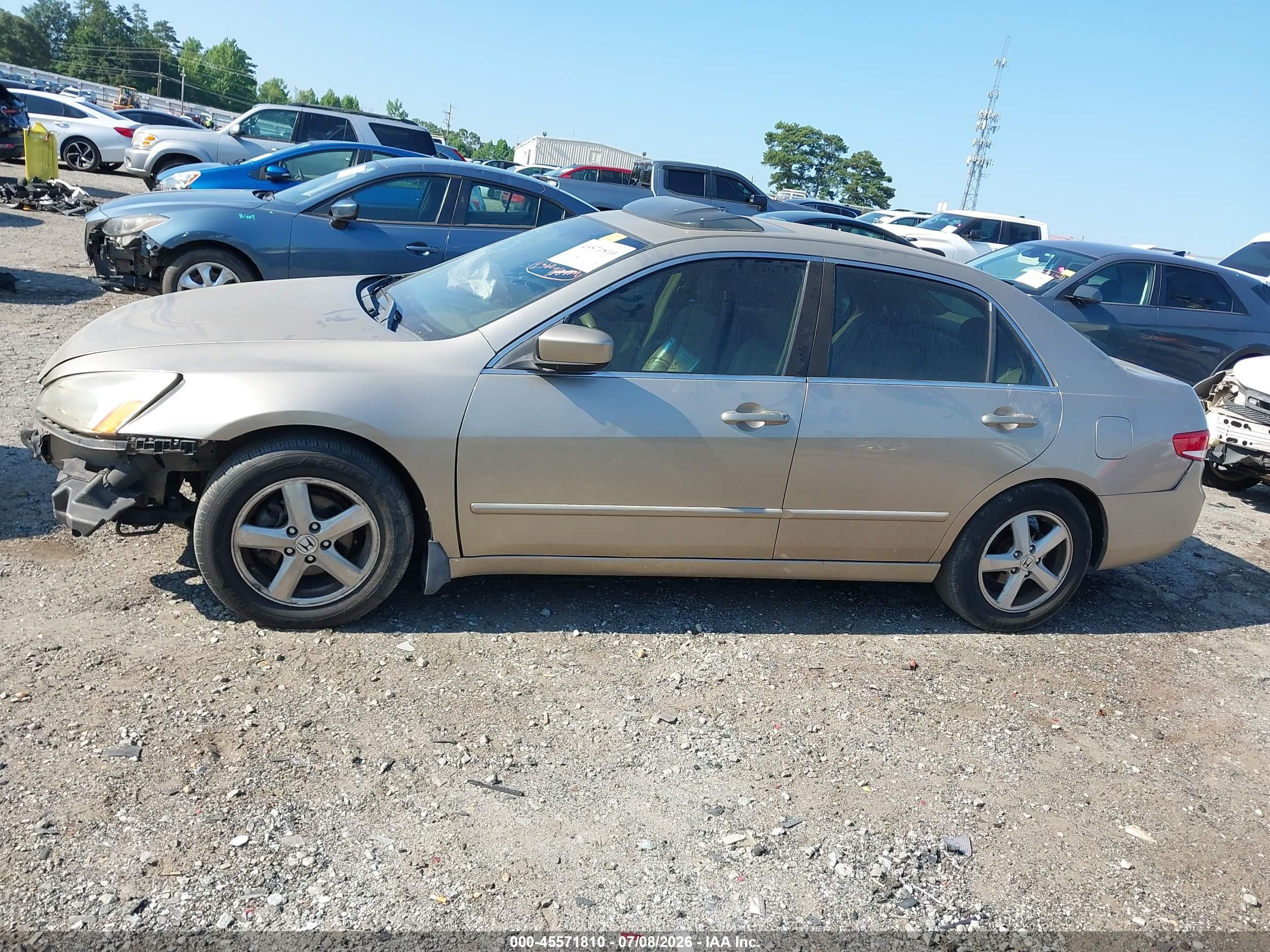 2003 Honda Accord Sdn Ex Желто-коричневый vin: JHMCM56633C015040