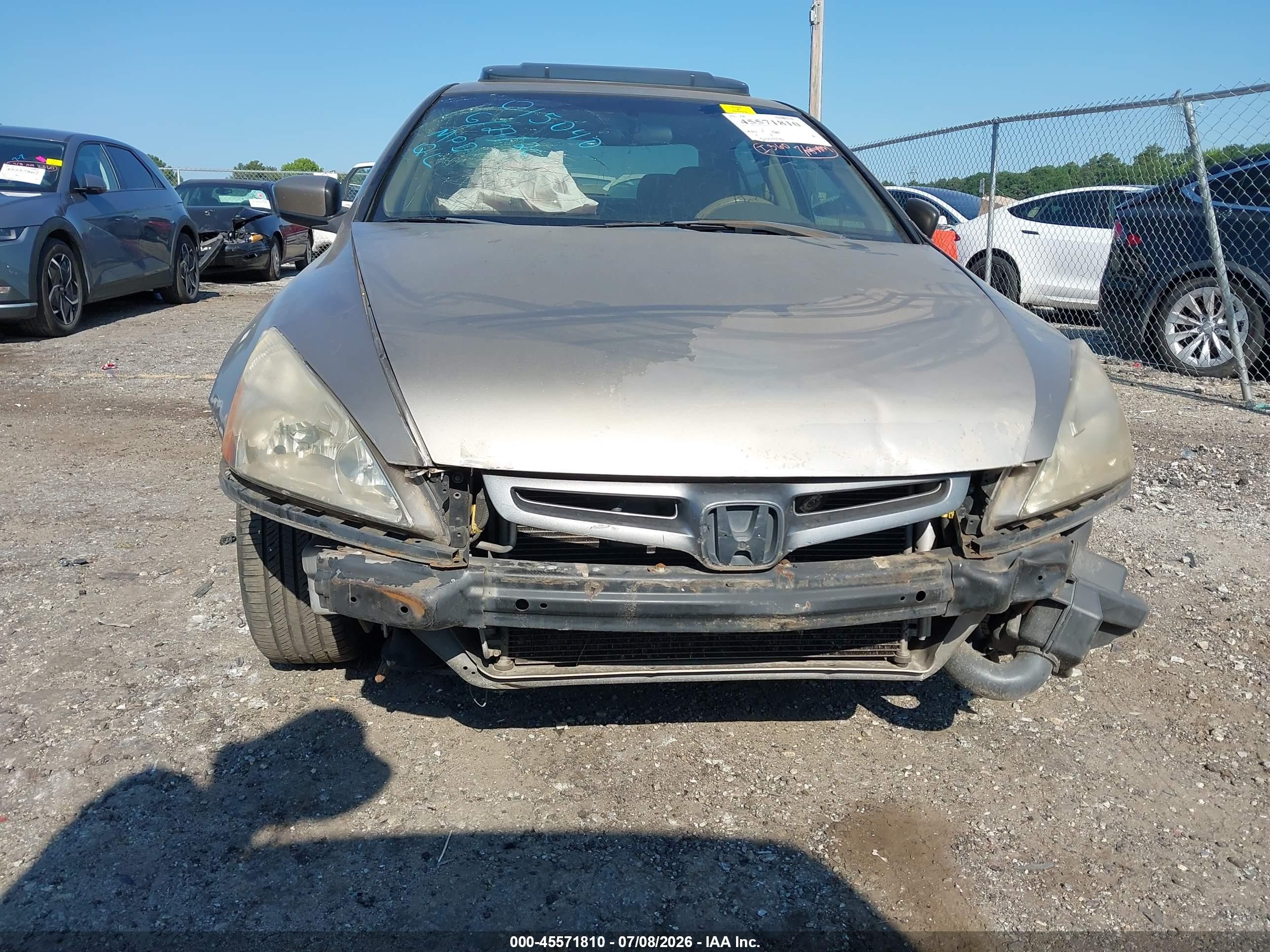2003 Honda Accord Sdn Ex Желто-коричневый vin: JHMCM56633C015040