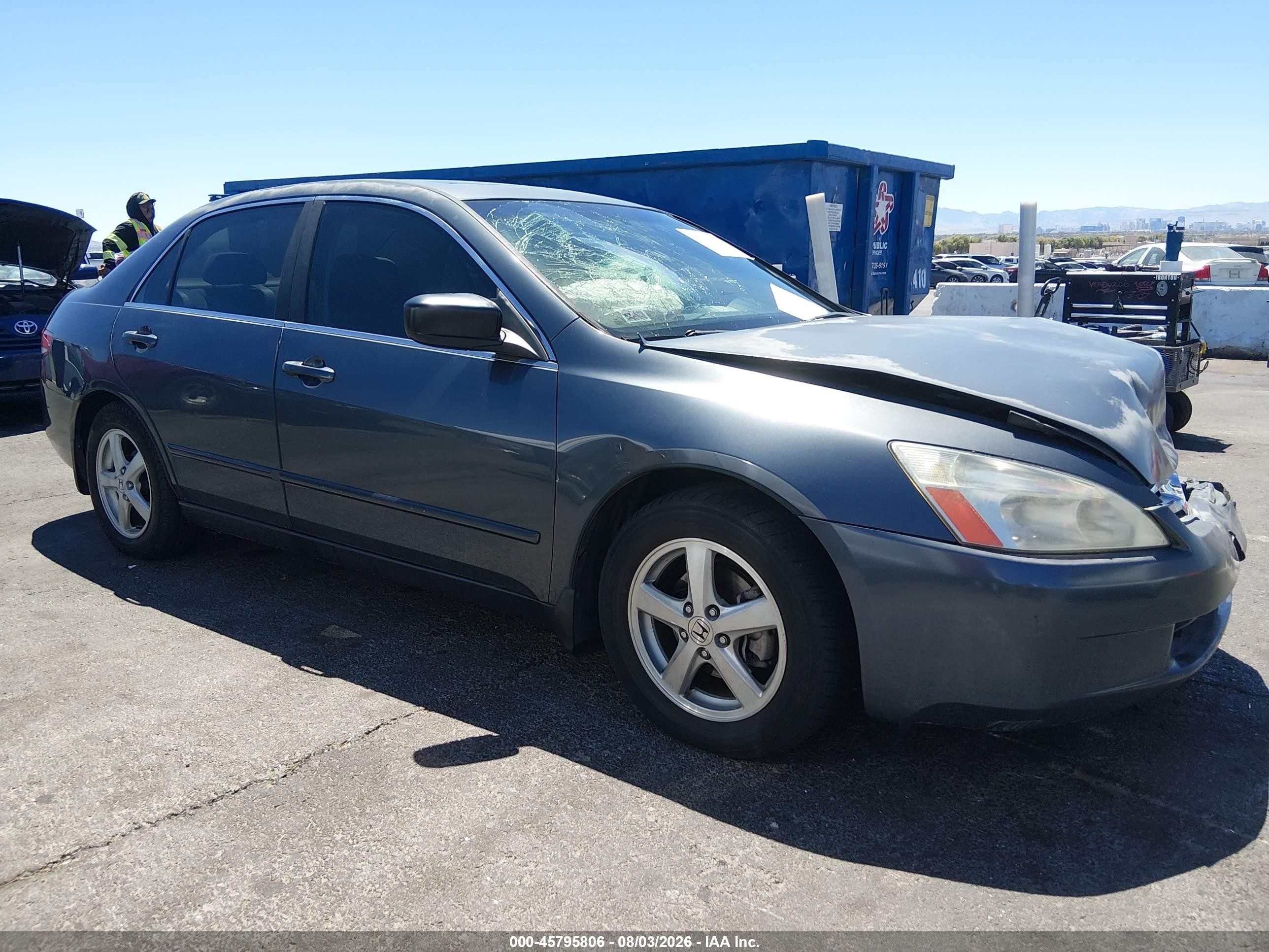 2003 Honda Accord 2.4 Ex Gray vin: JHMCM56633C019234