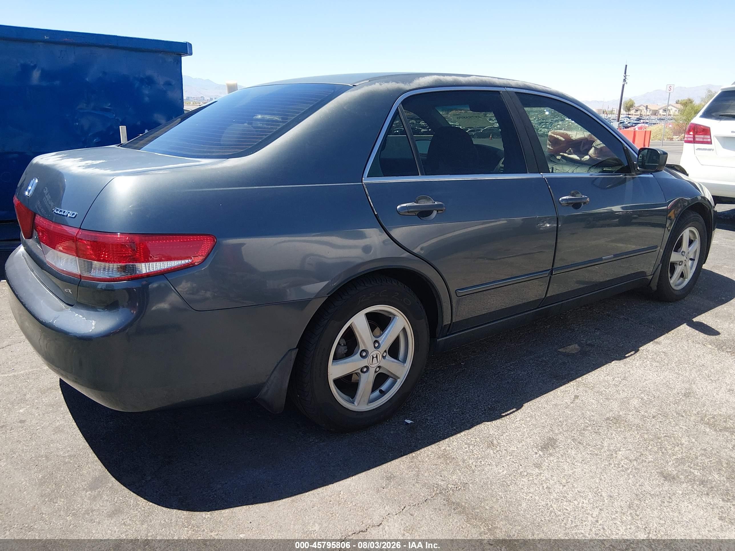 2003 Honda Accord 2.4 Ex Gray vin: JHMCM56633C019234