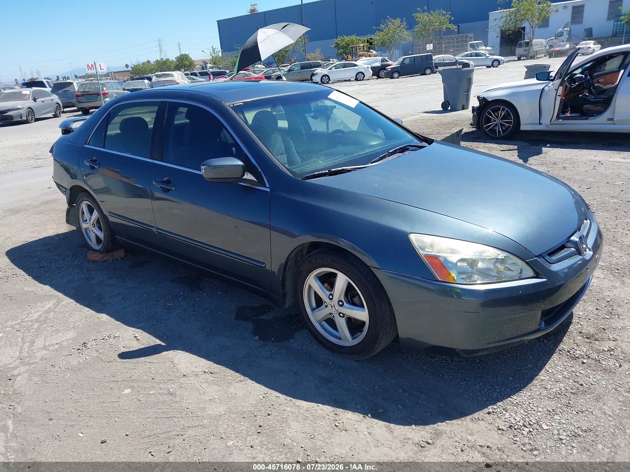 2004 Honda Accord 2.4 Ex Gray vin: JHMCM56634C017579