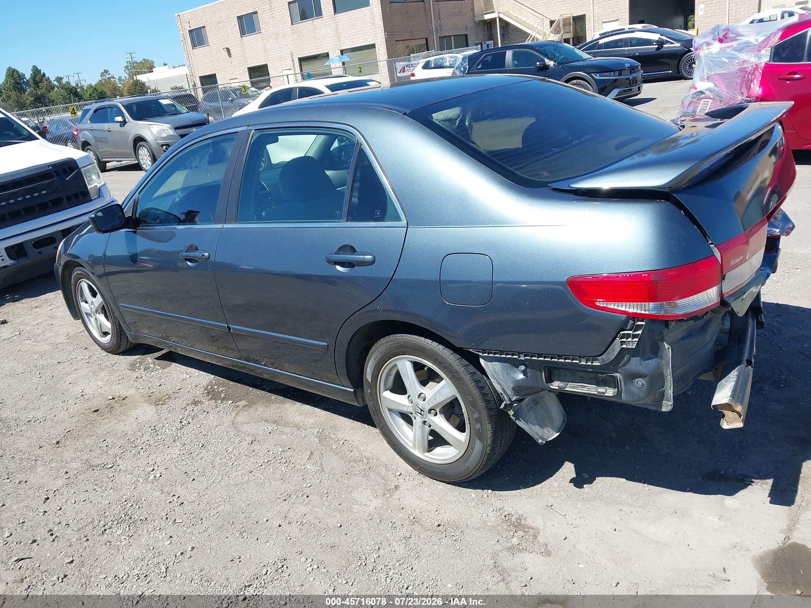 2004 Honda Accord 2.4 Ex Gray vin: JHMCM56634C017579