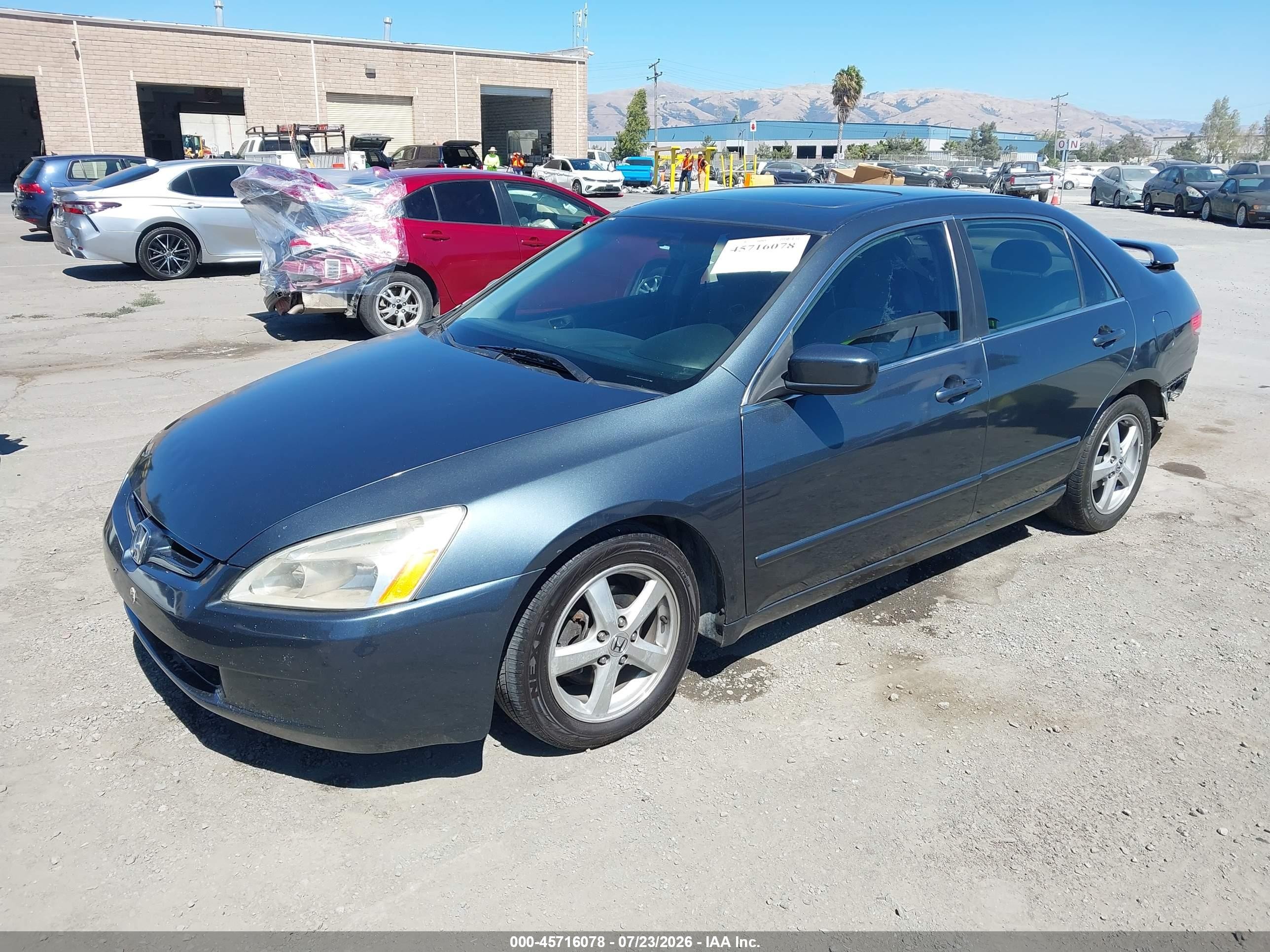 2004 Honda Accord 2.4 Ex Gray vin: JHMCM56634C017579