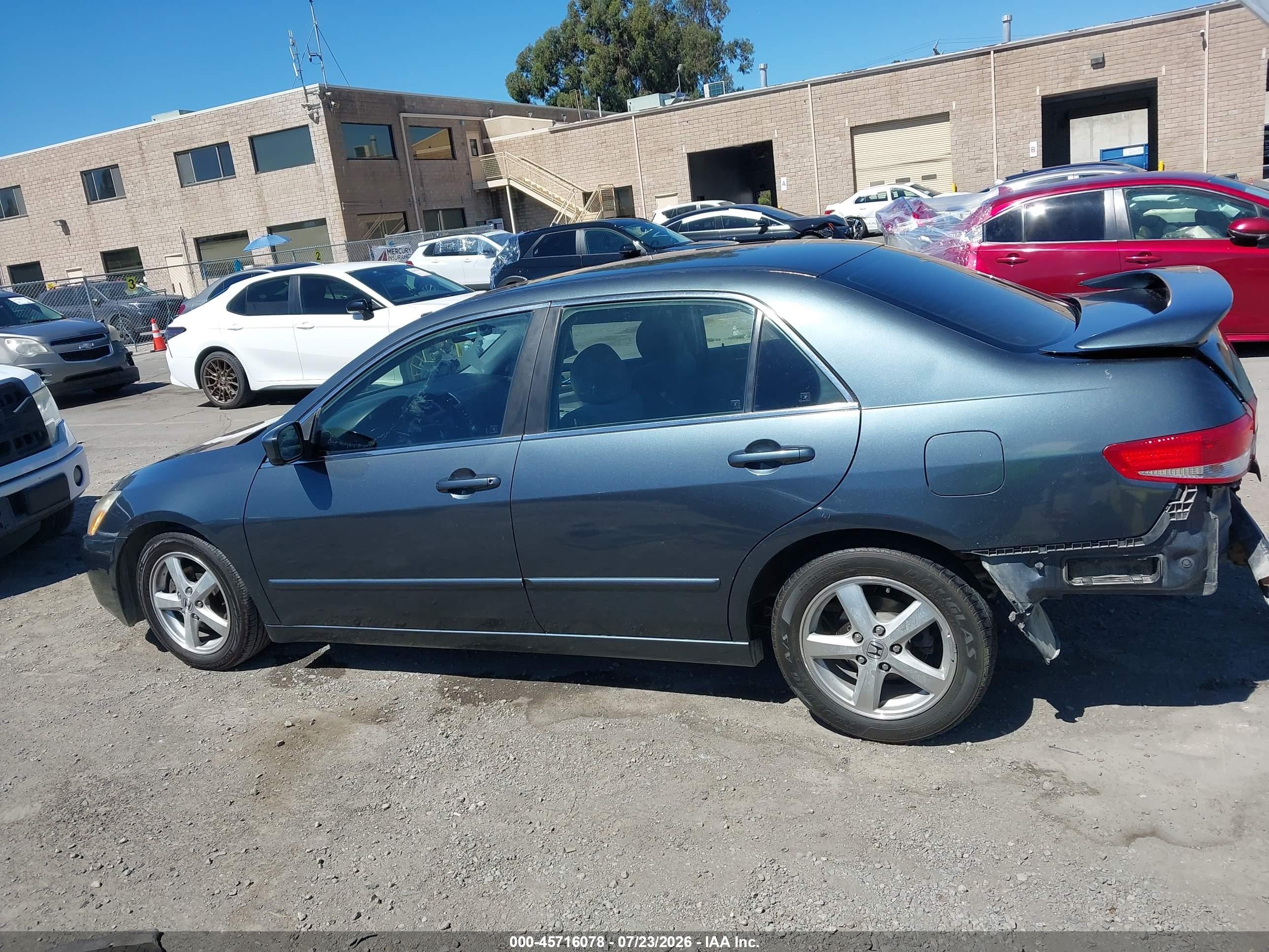 2004 Honda Accord 2.4 Ex Gray vin: JHMCM56634C017579