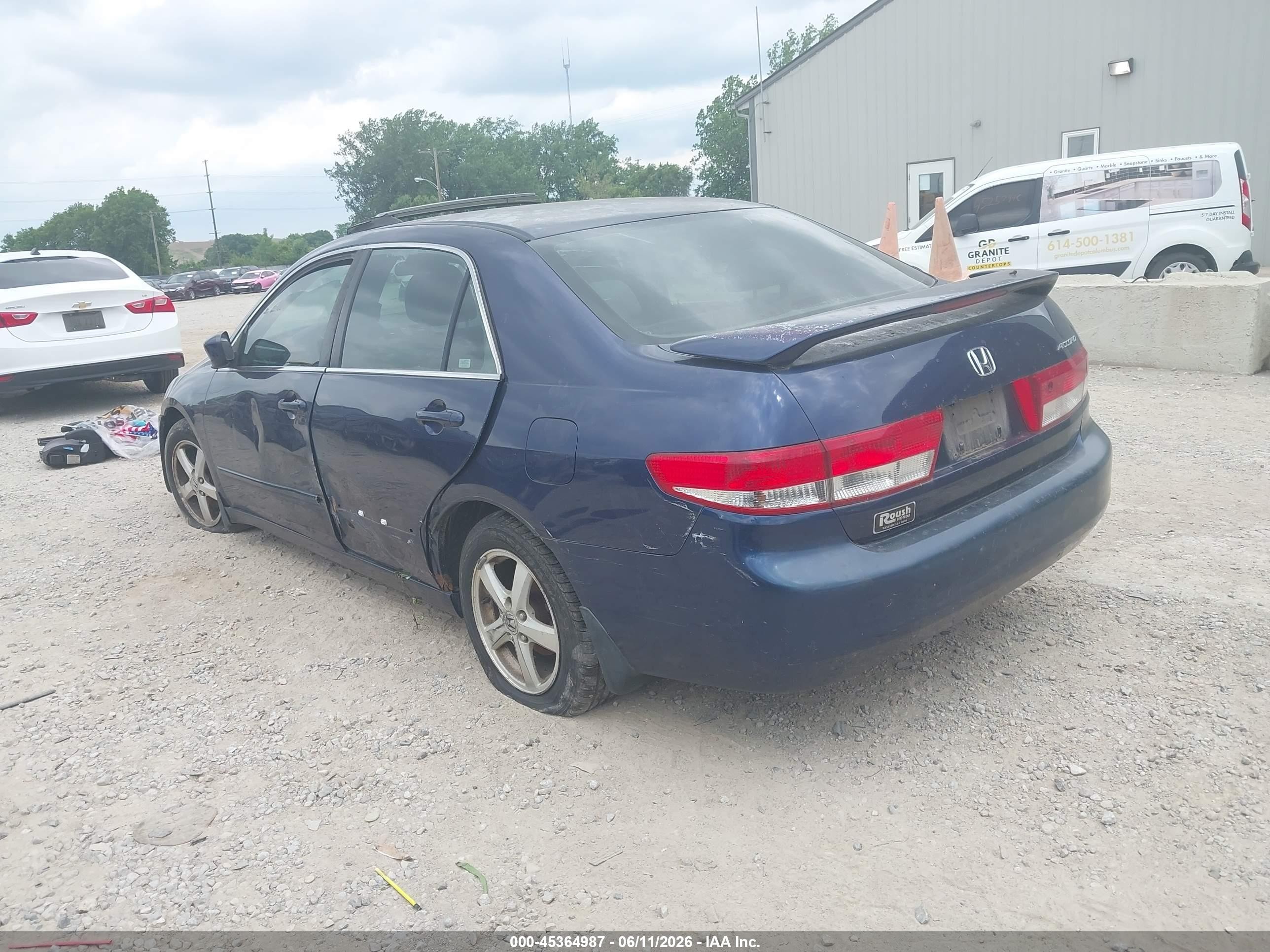 2004 Honda Accord 2.4 Ex Blue vin: JHMCM56654C001609