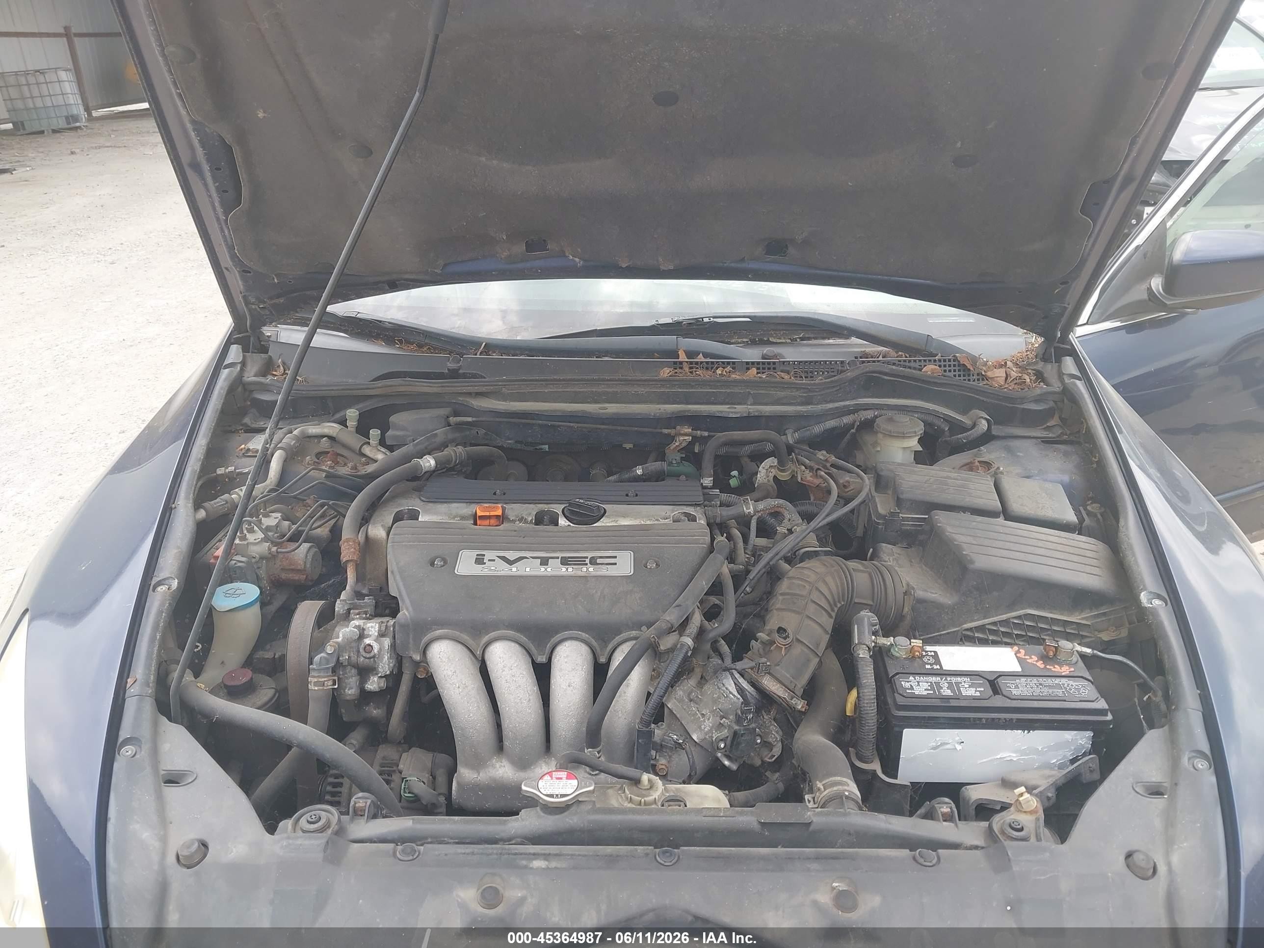 2004 Honda Accord 2.4 Ex Blue vin: JHMCM56654C001609