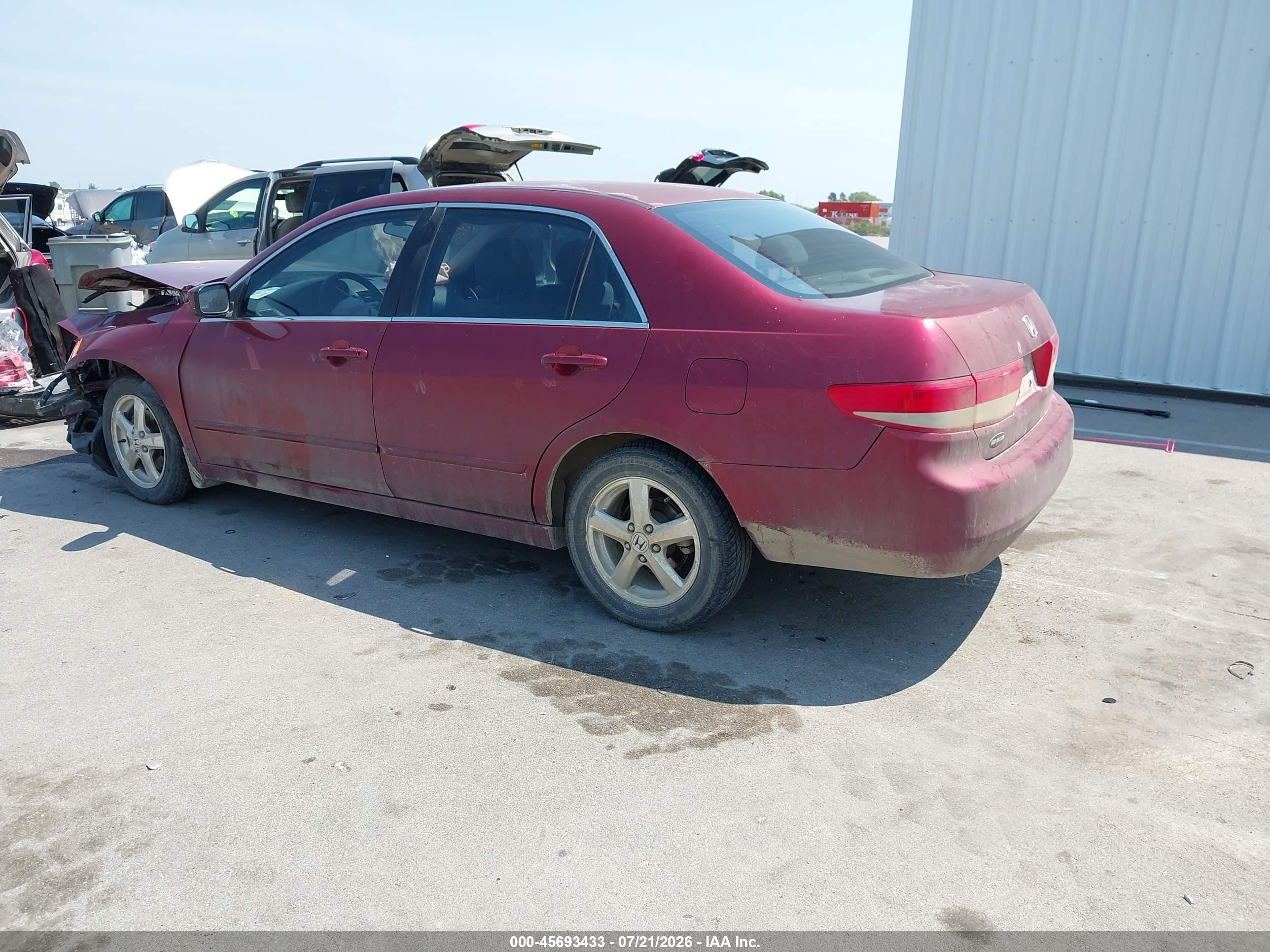 2003 Honda Accord Sdn Ex Red vin: JHMCM56673C016014