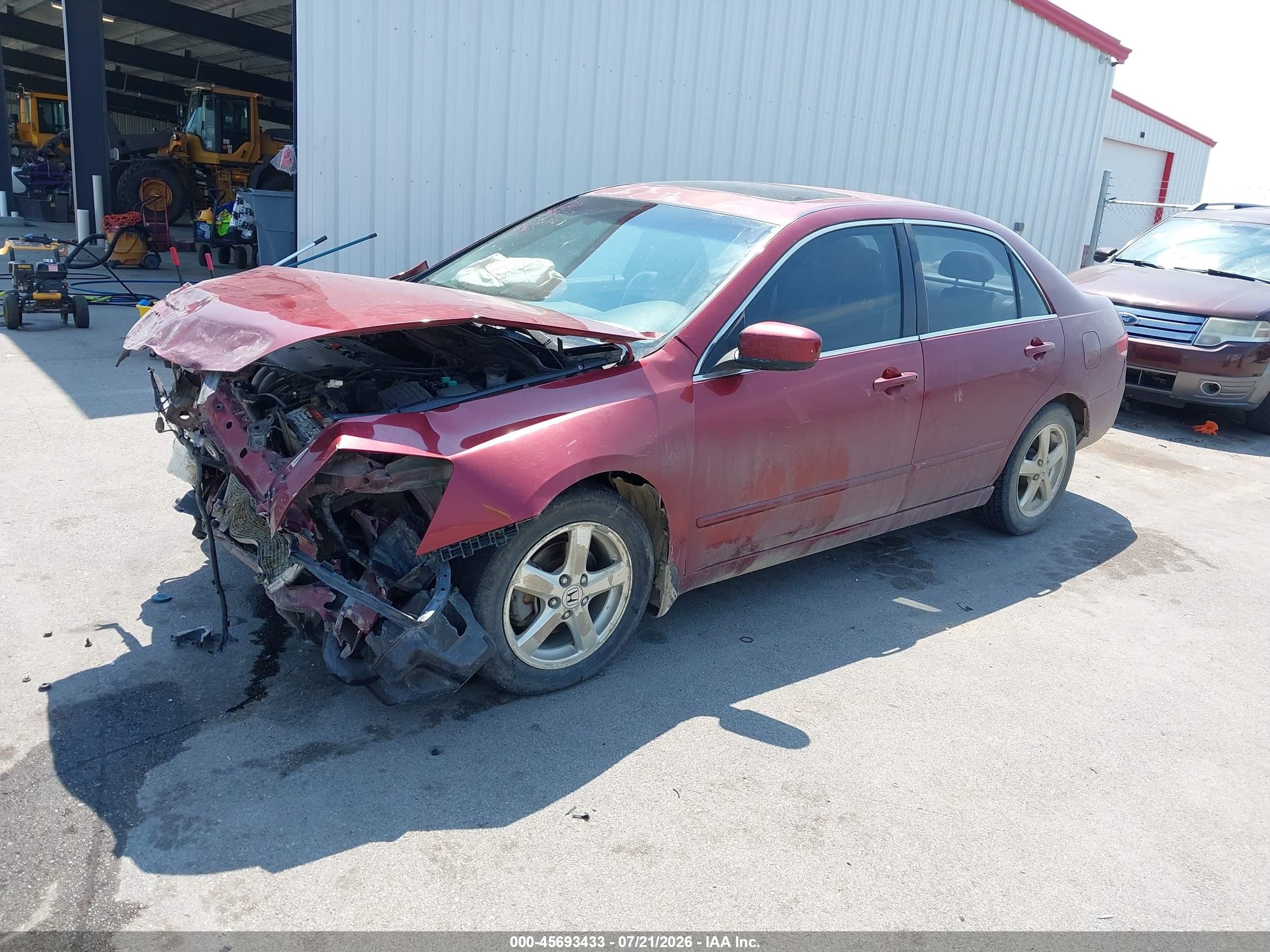 2003 Honda Accord Sdn Ex Red vin: JHMCM56673C016014