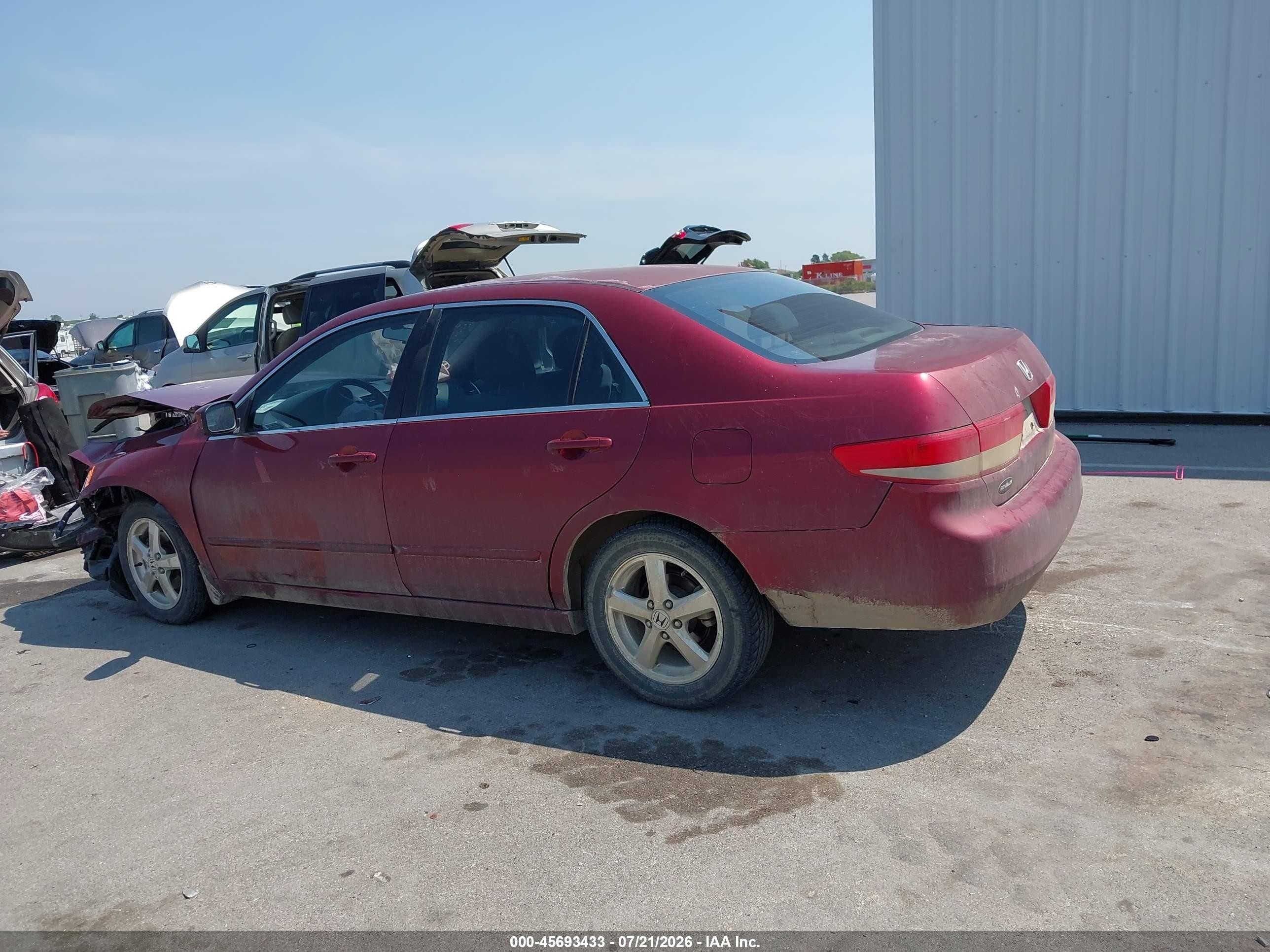 2003 Honda Accord Sdn Ex Red vin: JHMCM56673C016014