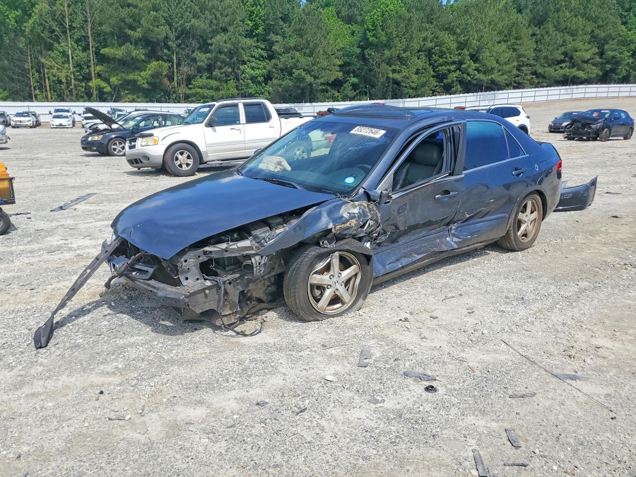 2003 Honda Accord Ex Gray vin: JHMCM56673C044007